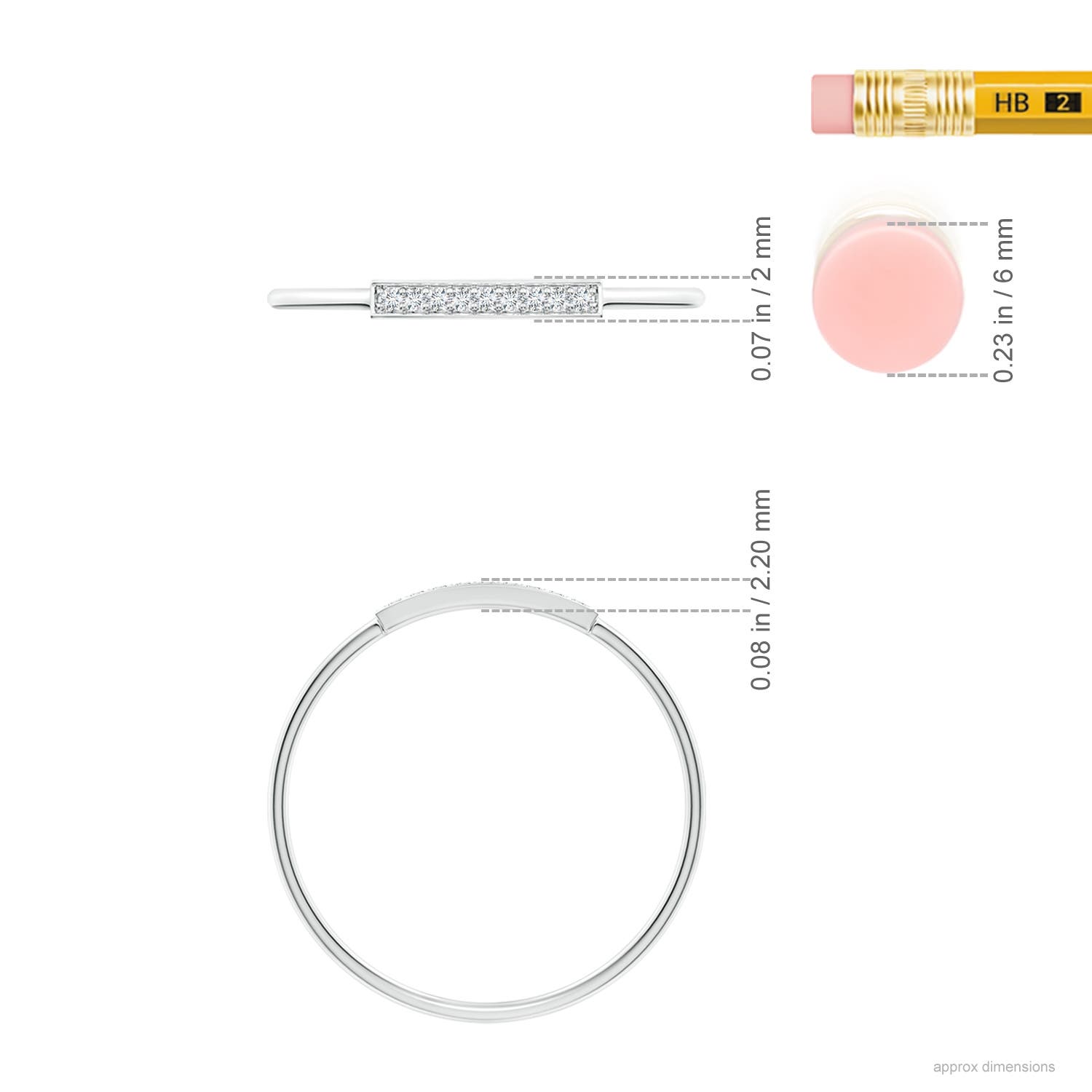 G, VS2 / 0.05 CT / 14 KT White Gold