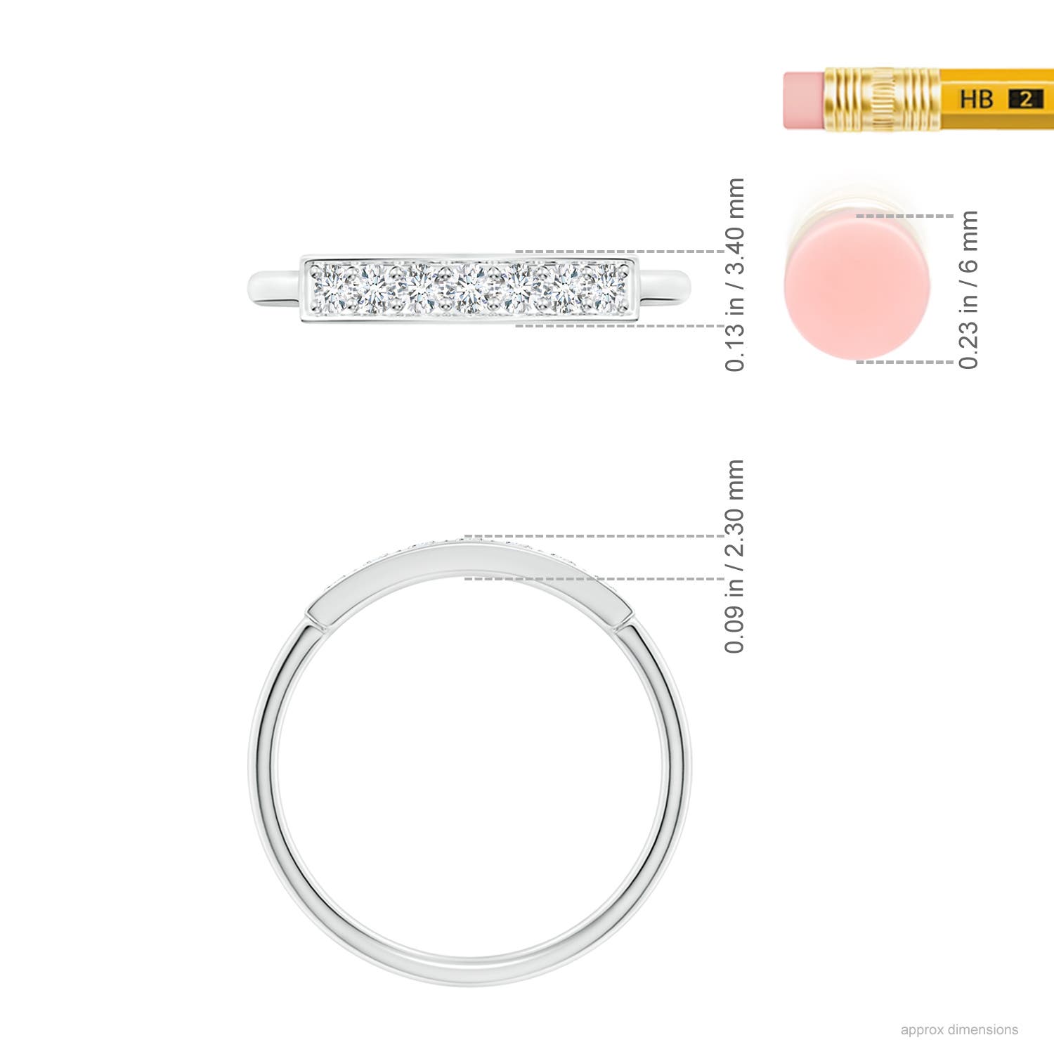 G, VS2 / 0.25 CT / 14 KT White Gold