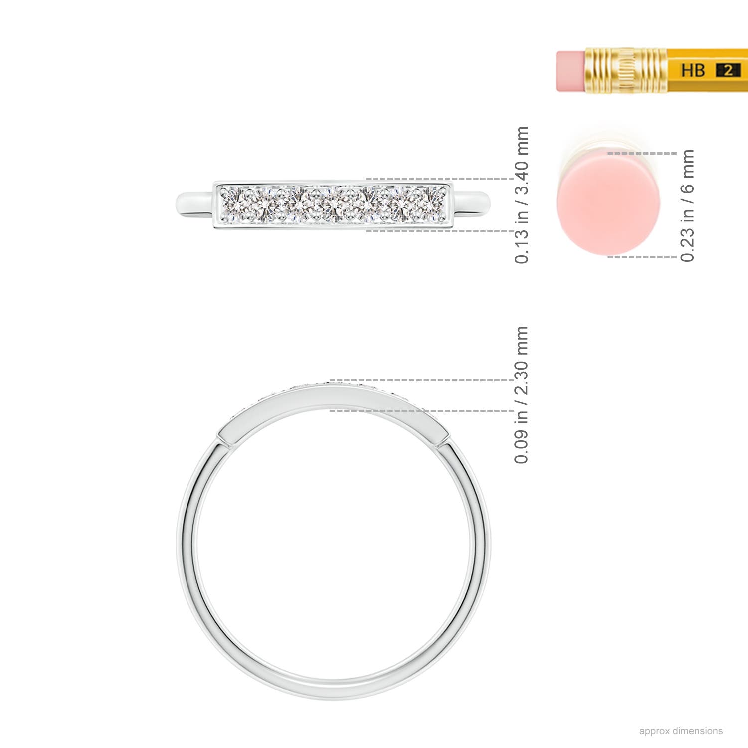 I-J, I1-I2 / 0.25 CT / 14 KT White Gold