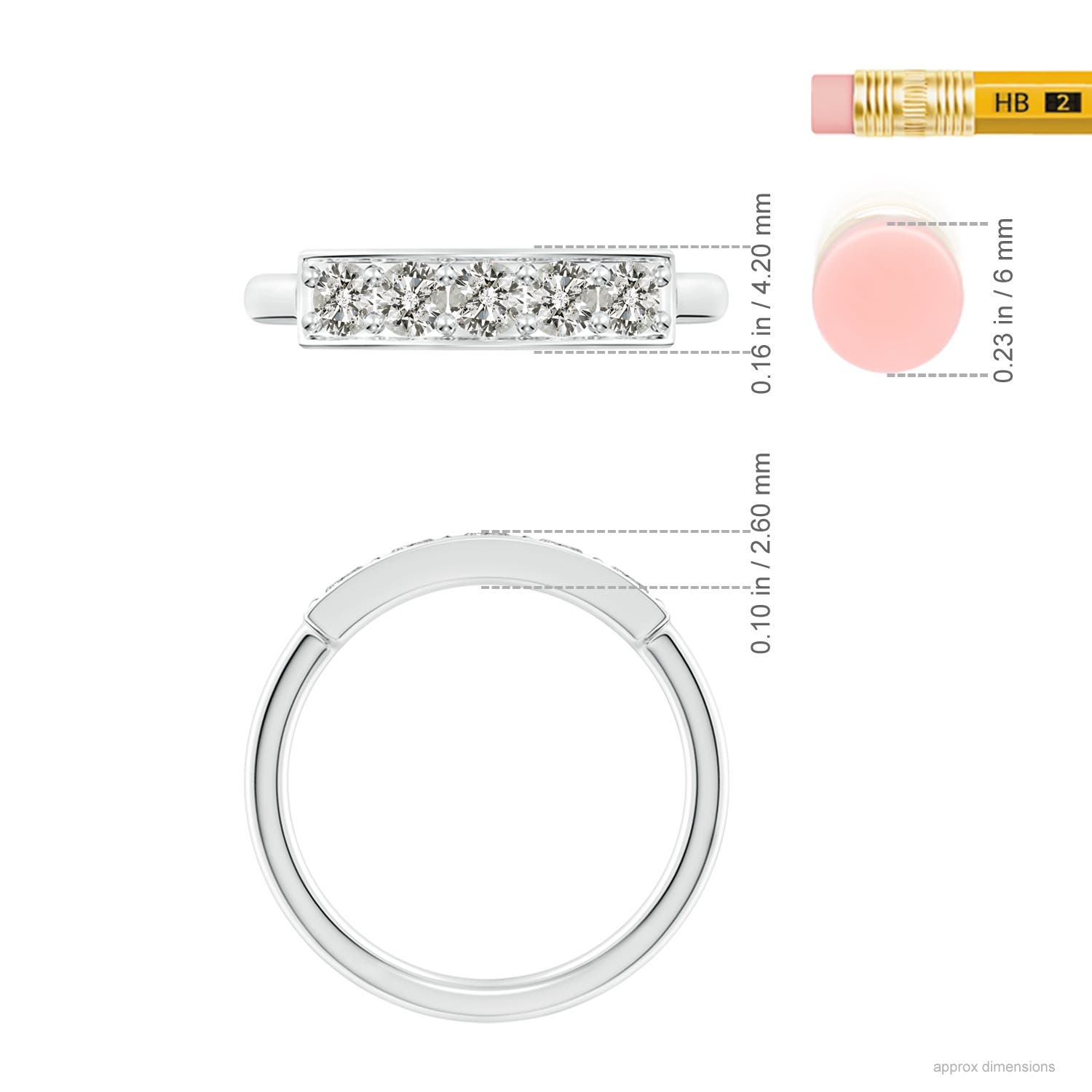 K, I3 / 0.53 CT / 14 KT White Gold