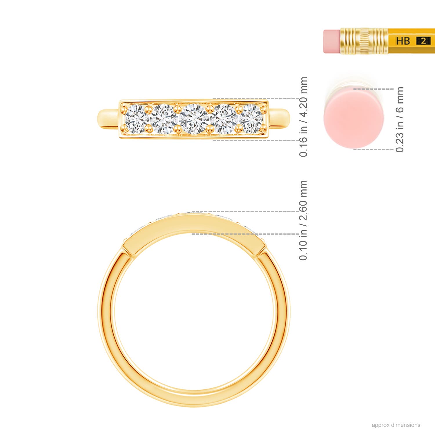 H, SI2 / 0.53 CT / 14 KT Yellow Gold