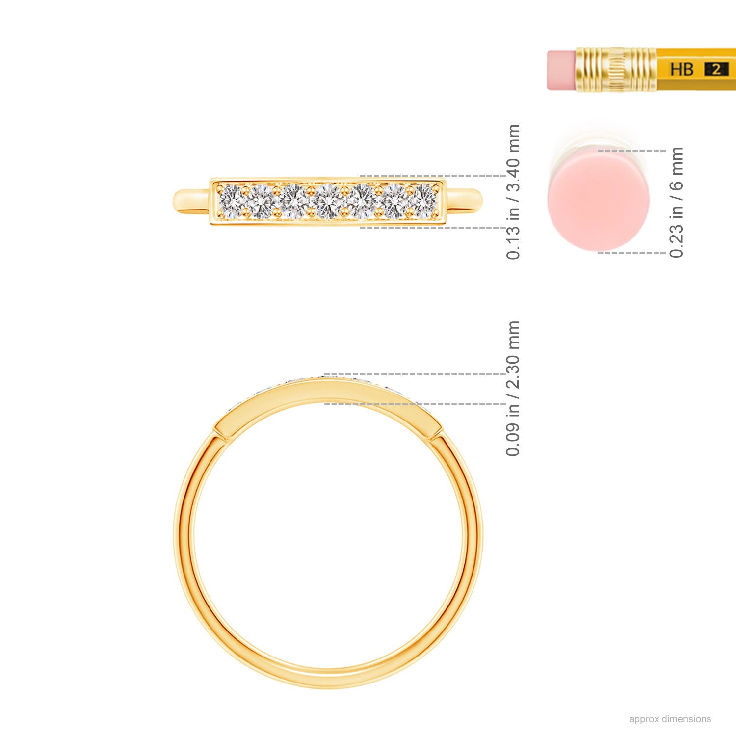 I-J, I1-I2 / 0.25 CT / 14 KT Yellow Gold