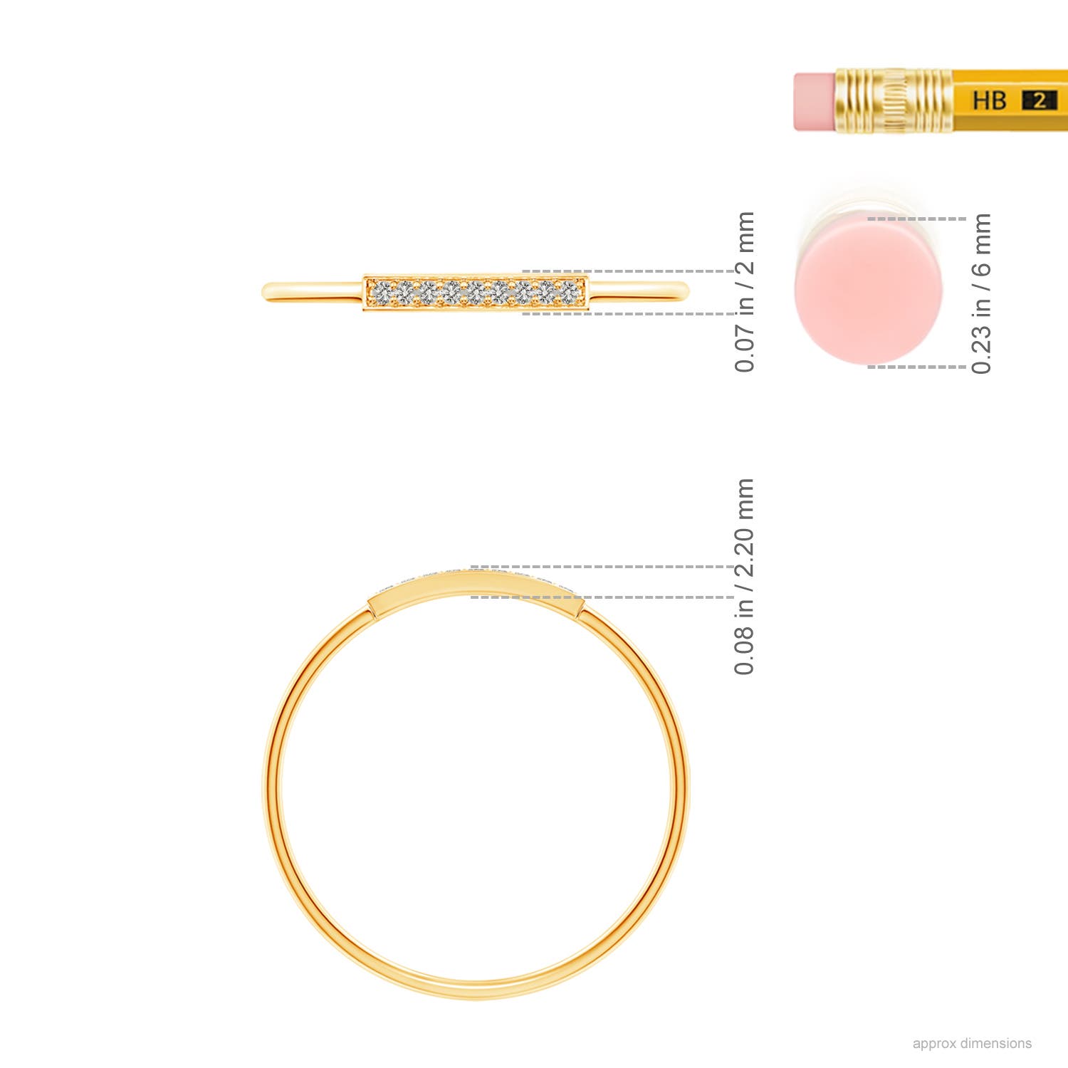 K, I3 / 0.05 CT / 14 KT Yellow Gold