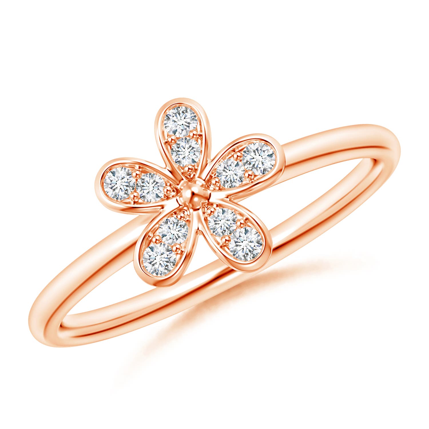 G, VS2 / 0.12 CT / 14 KT Rose Gold