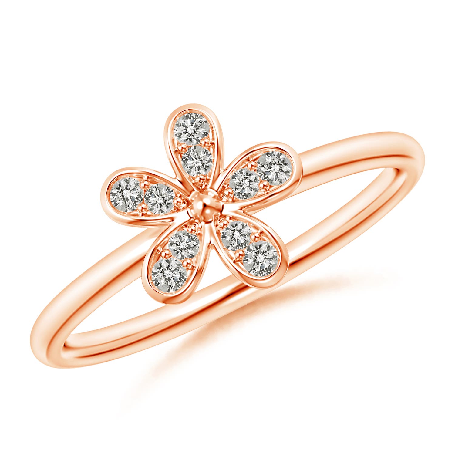 K, I3 / 0.12 CT / 14 KT Rose Gold