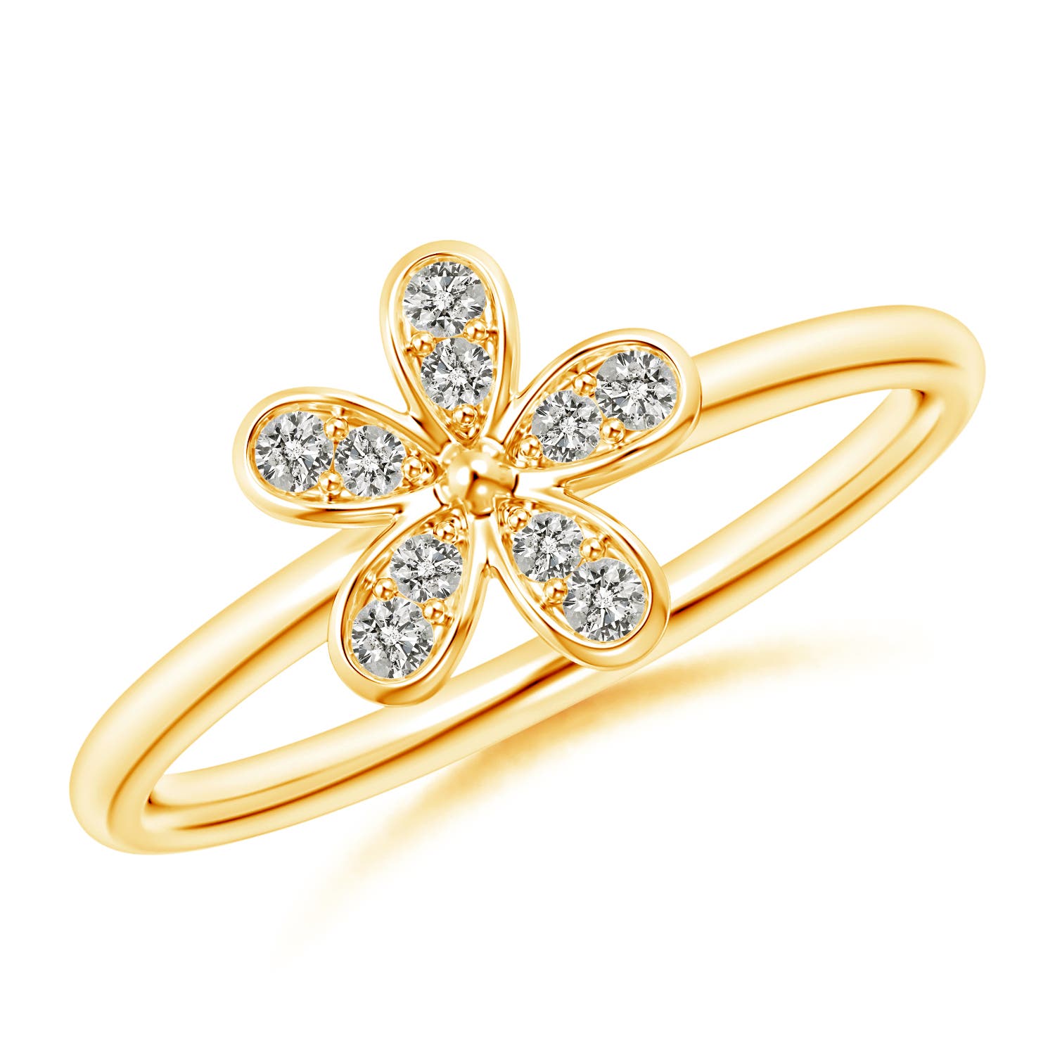 K, I3 / 0.12 CT / 14 KT Yellow Gold