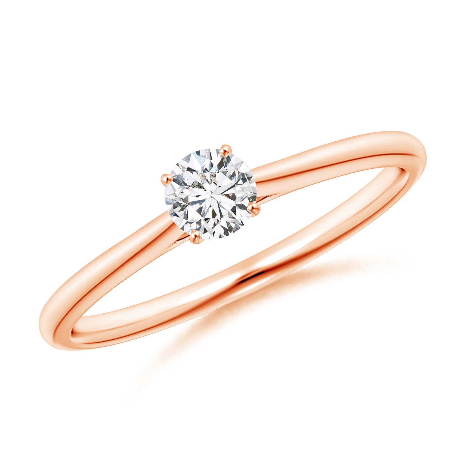 H, SI2 / 0.25 CT / 14 KT Rose Gold