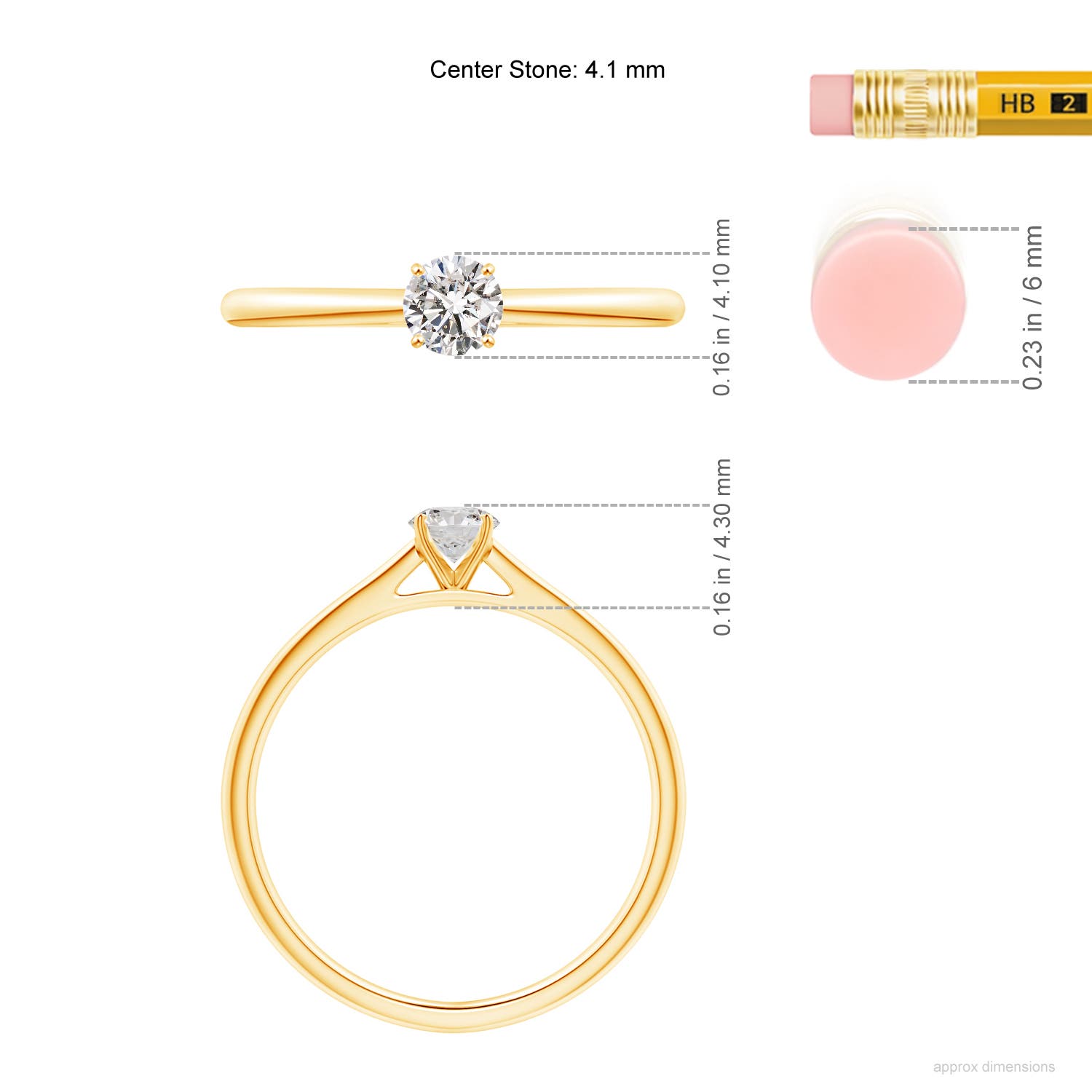 I-J, I1-I2 / 0.25 CT / 14 KT Yellow Gold