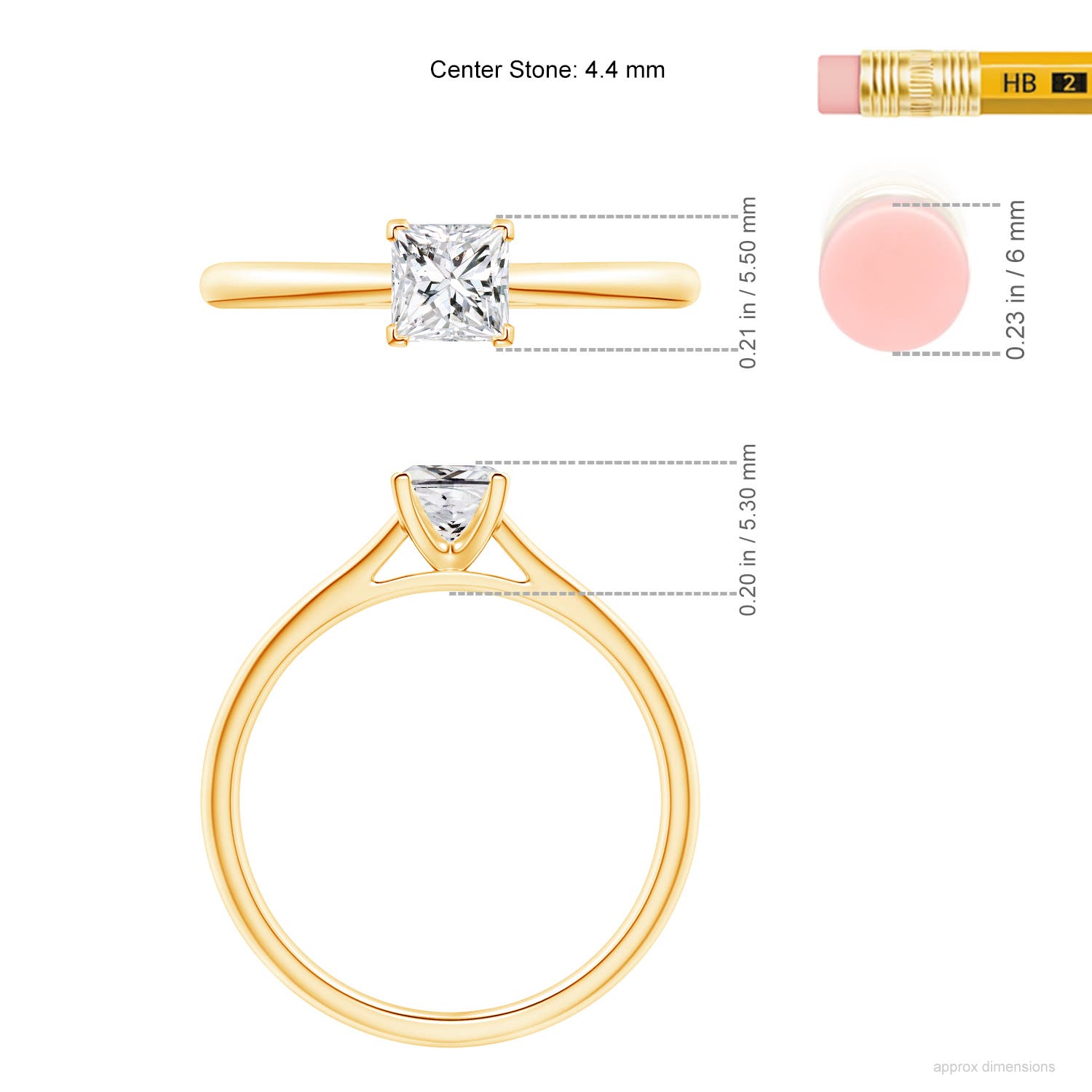 H, SI2 / 0.5 CT / 14 KT Yellow Gold
