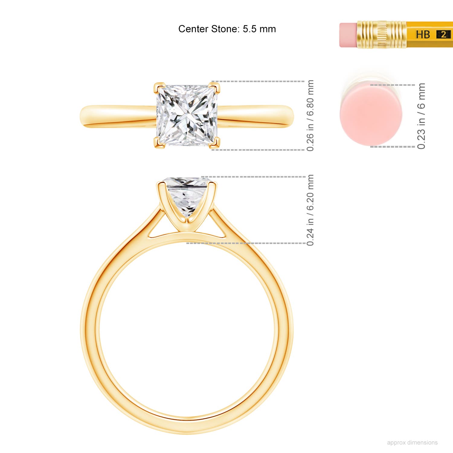 H, SI2 / 1.05 CT / 14 KT Yellow Gold