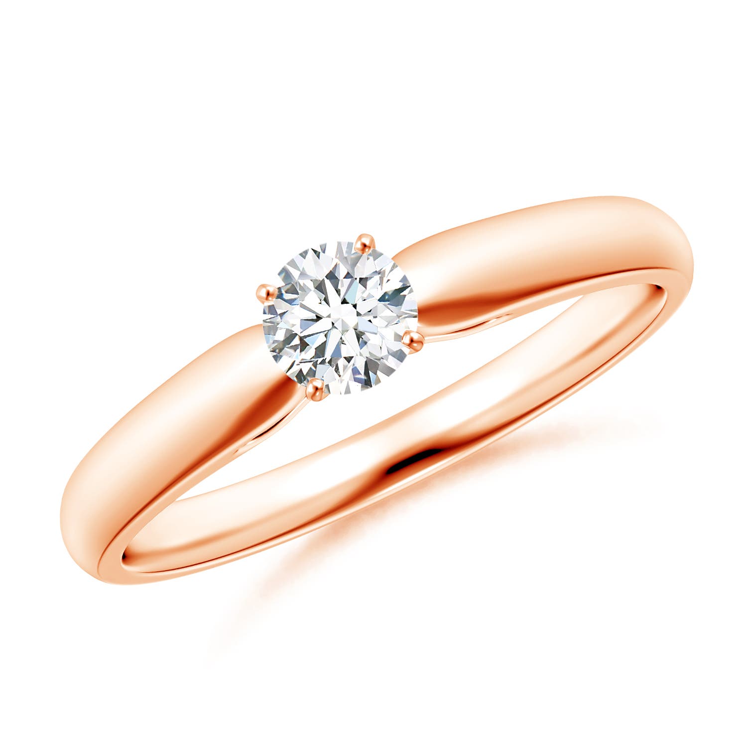 G, VS2 / 0.25 CT / 14 KT Rose Gold