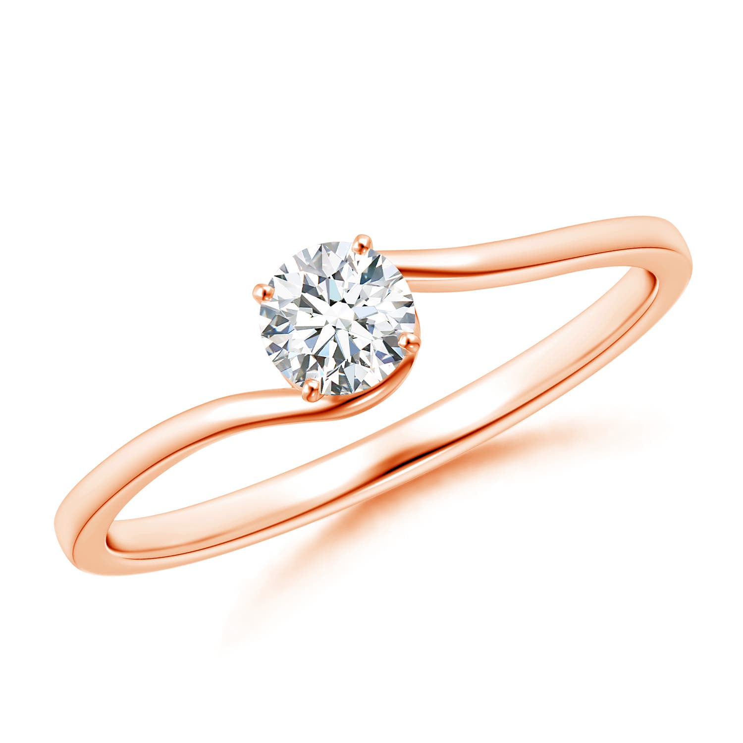 G, VS2 / 0.25 CT / 14 KT Rose Gold