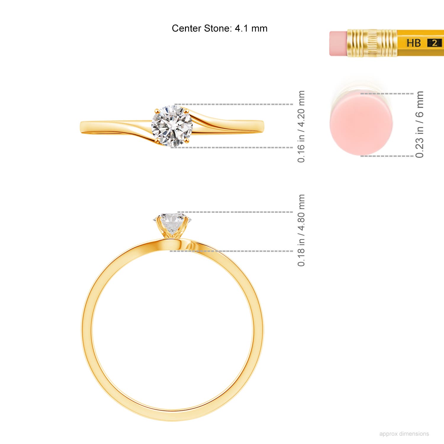 I-J, I1-I2 / 0.25 CT / 14 KT Yellow Gold