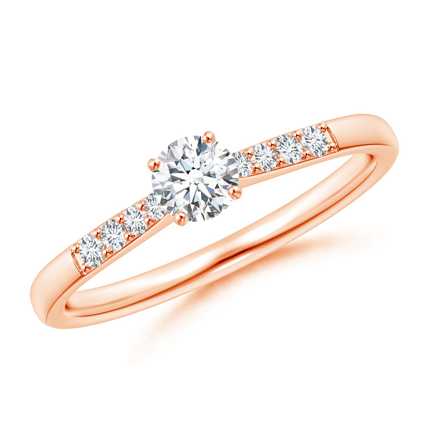 G, VS2 / 0.33 CT / 14 KT Rose Gold