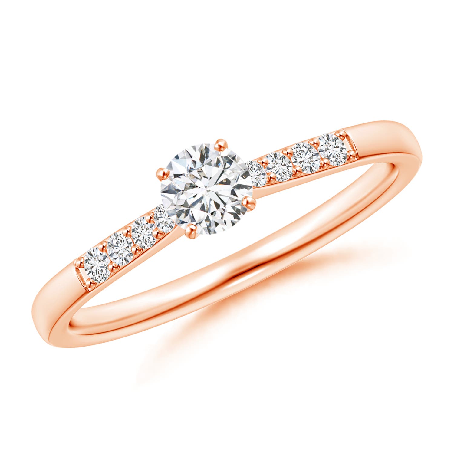 H, SI2 / 0.33 CT / 14 KT Rose Gold