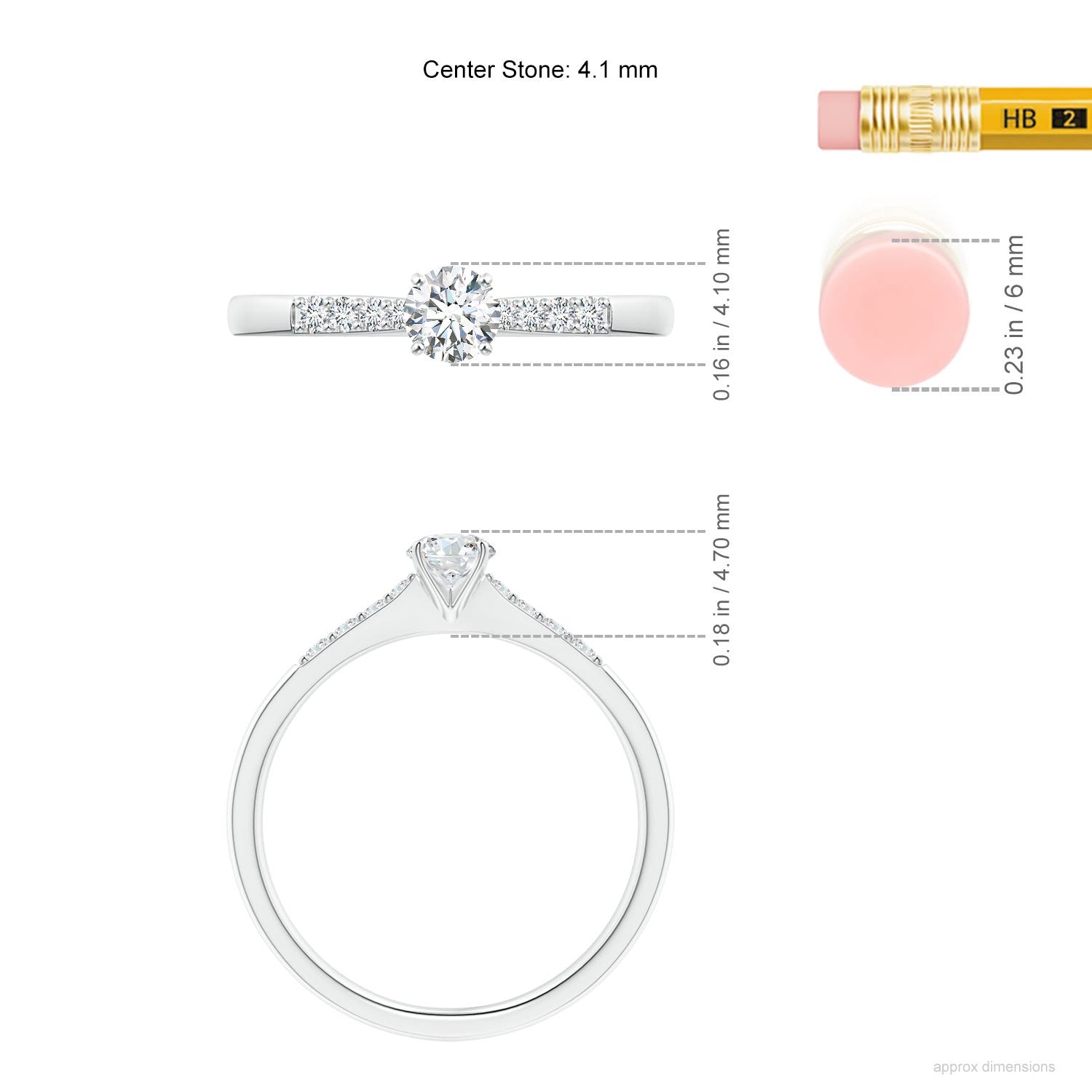 G, VS2 / 0.33 CT / 14 KT White Gold