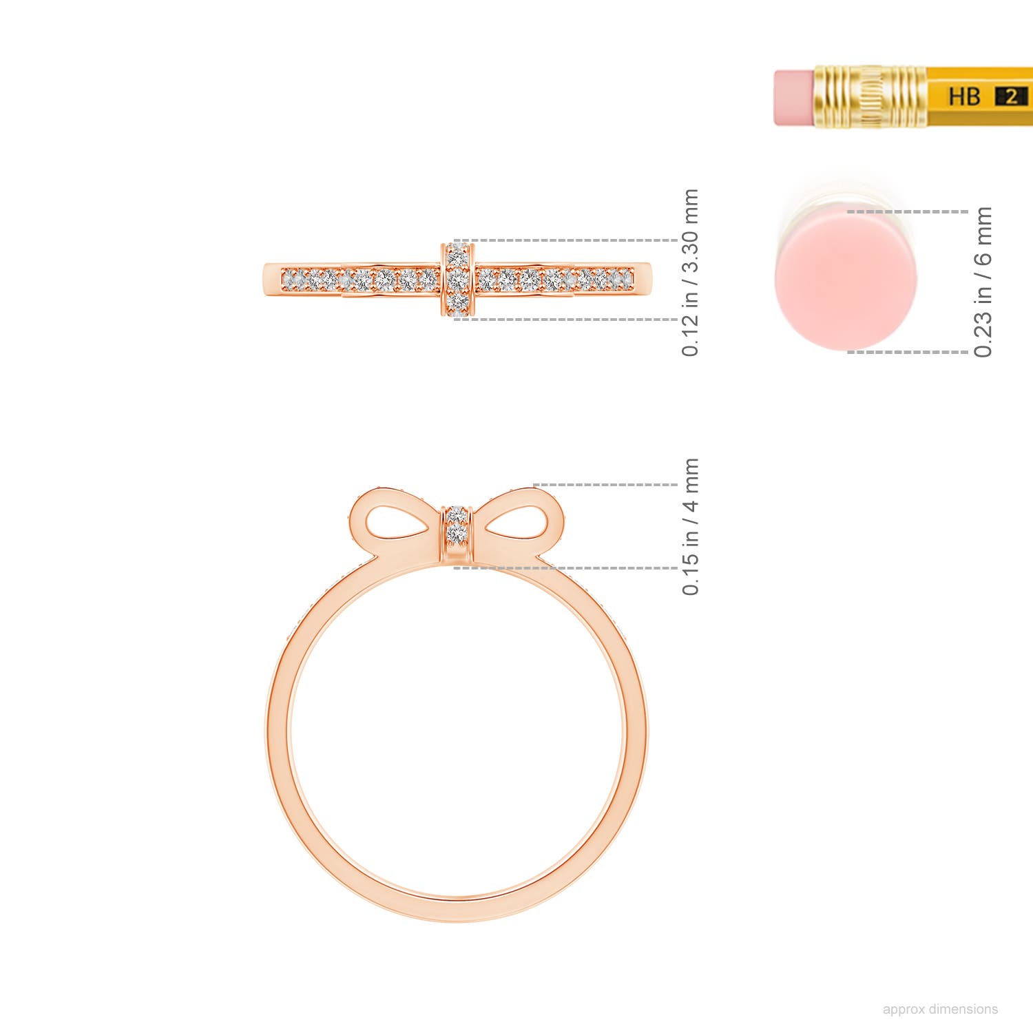 I-J, I1-I2 / 0.15 CT / 14 KT Rose Gold