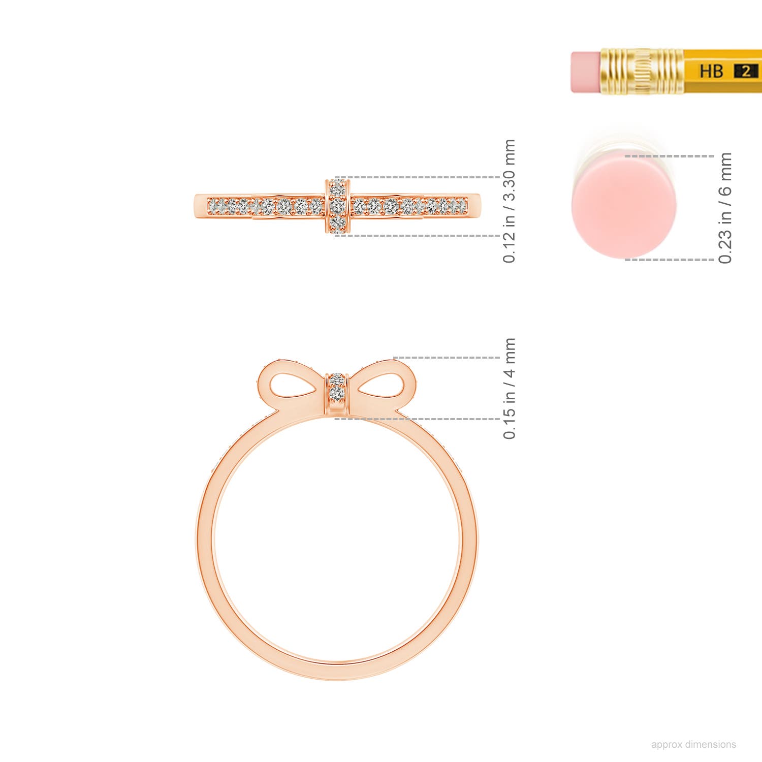 K, I3 / 0.15 CT / 14 KT Rose Gold