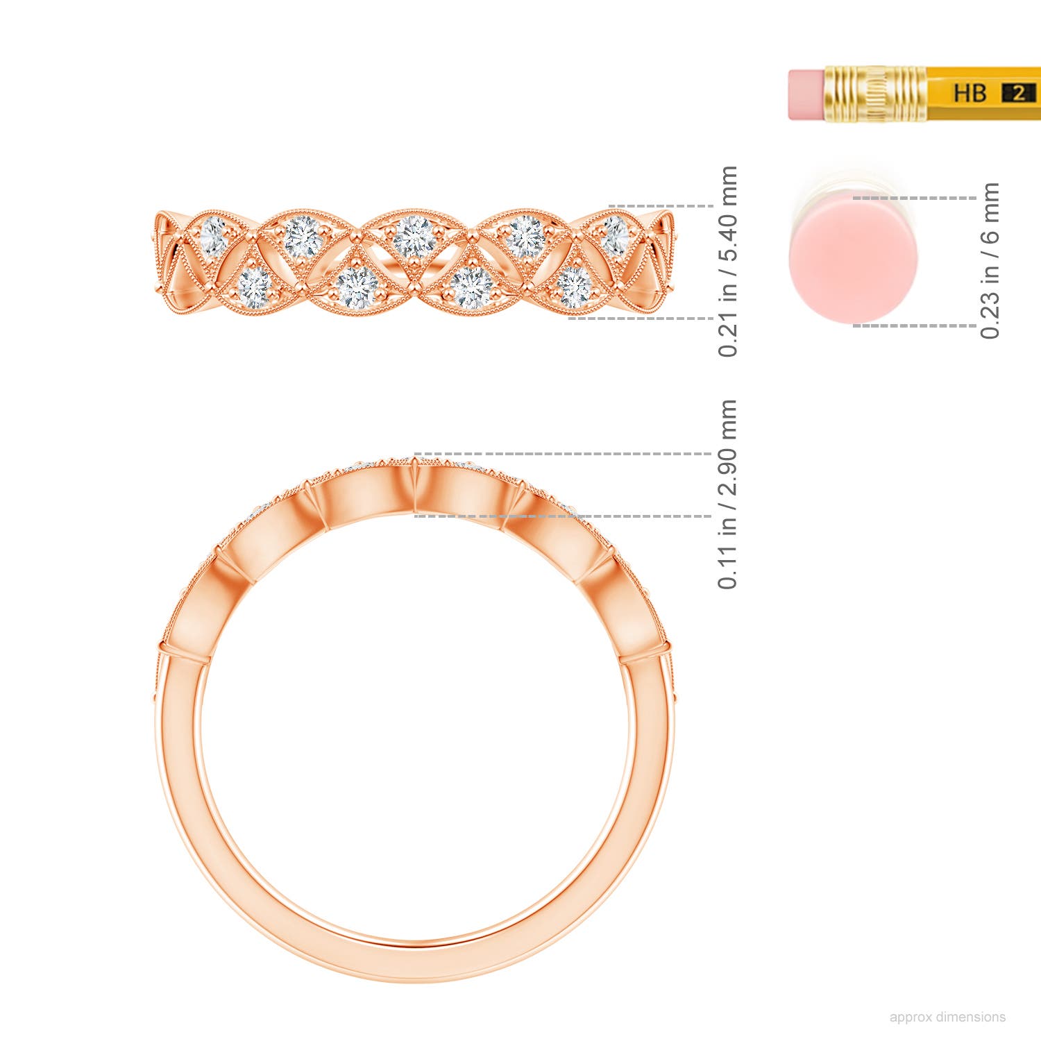 G, VS2 / 0.26 CT / 14 KT Rose Gold