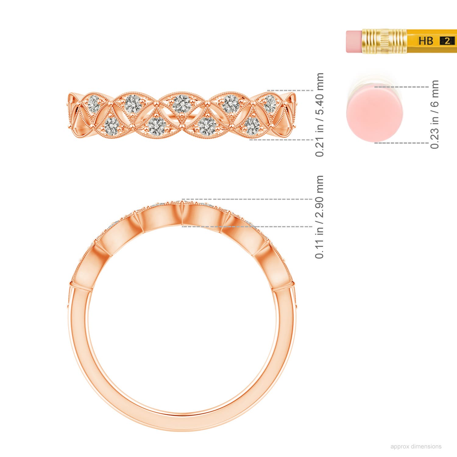 K, I3 / 0.26 CT / 14 KT Rose Gold