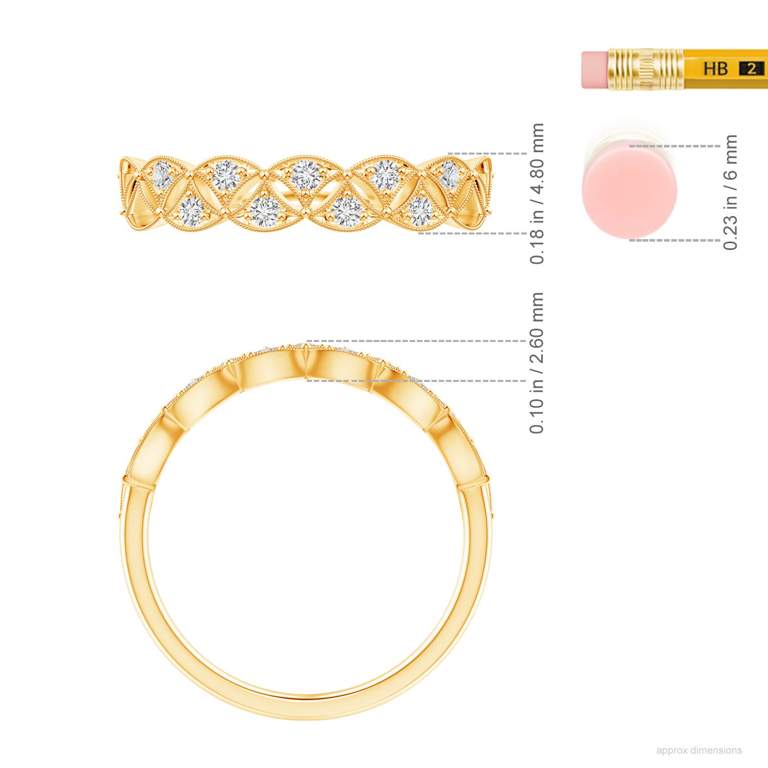 H, SI2 / 0.16 CT / 14 KT Yellow Gold