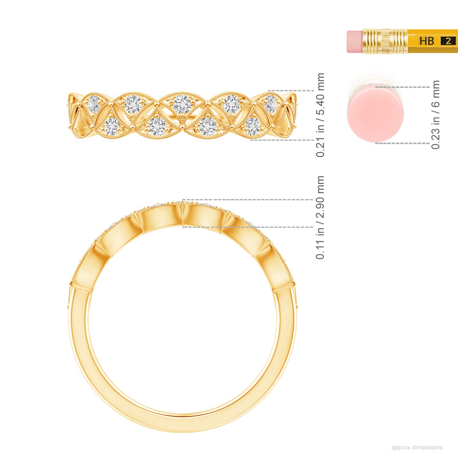 H, SI2 / 0.26 CT / 14 KT Yellow Gold