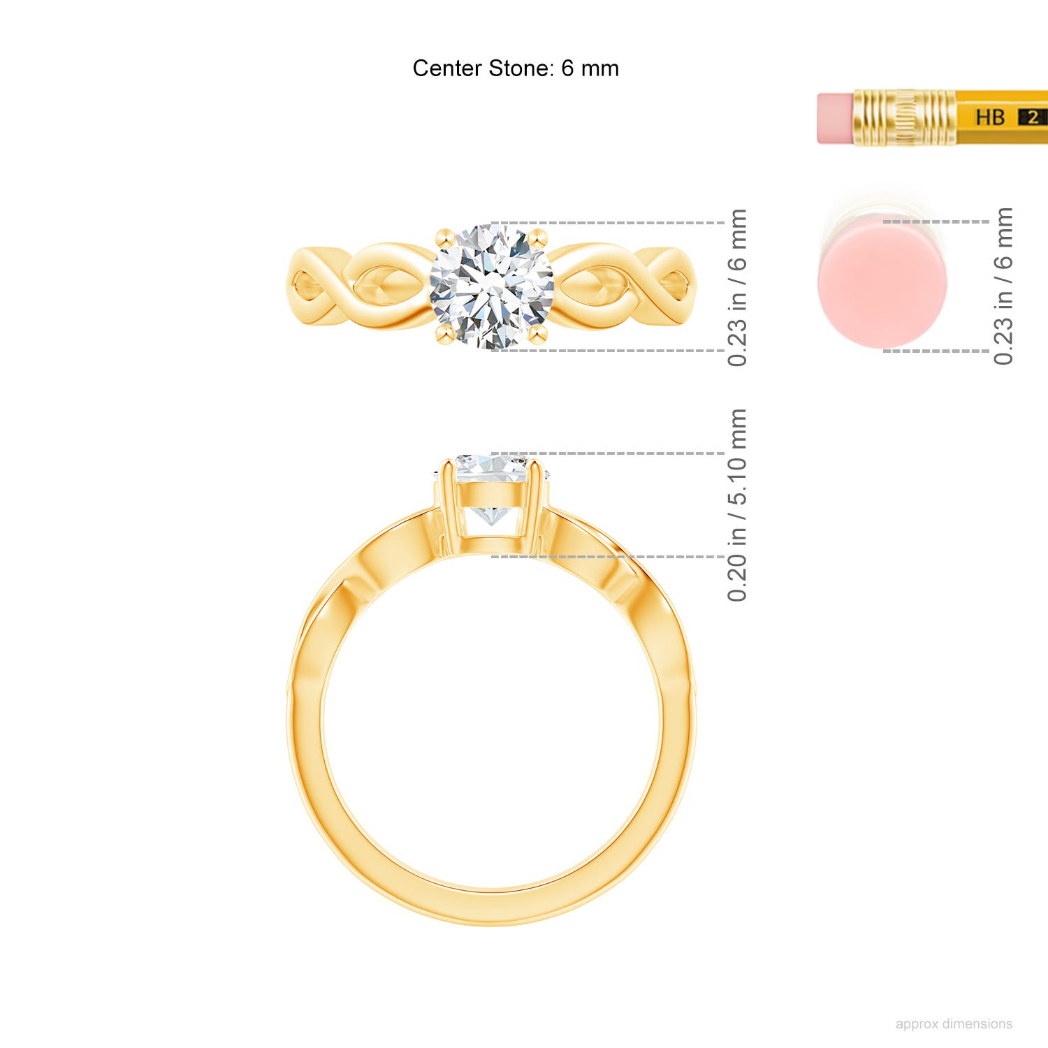 G, VS2 / 0.8 CT / 14 KT Yellow Gold