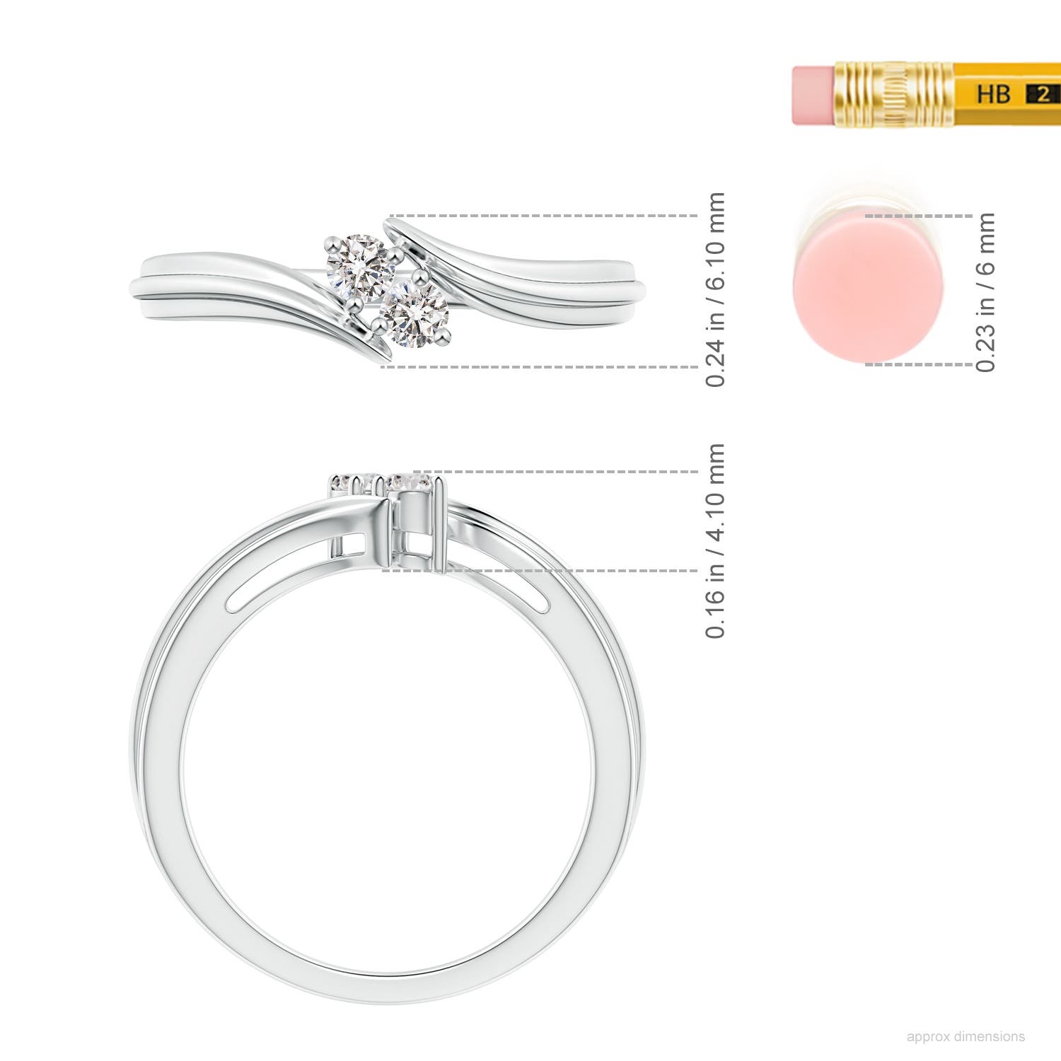 I-J, I1-I2 / 0.16 CT / 14 KT White Gold