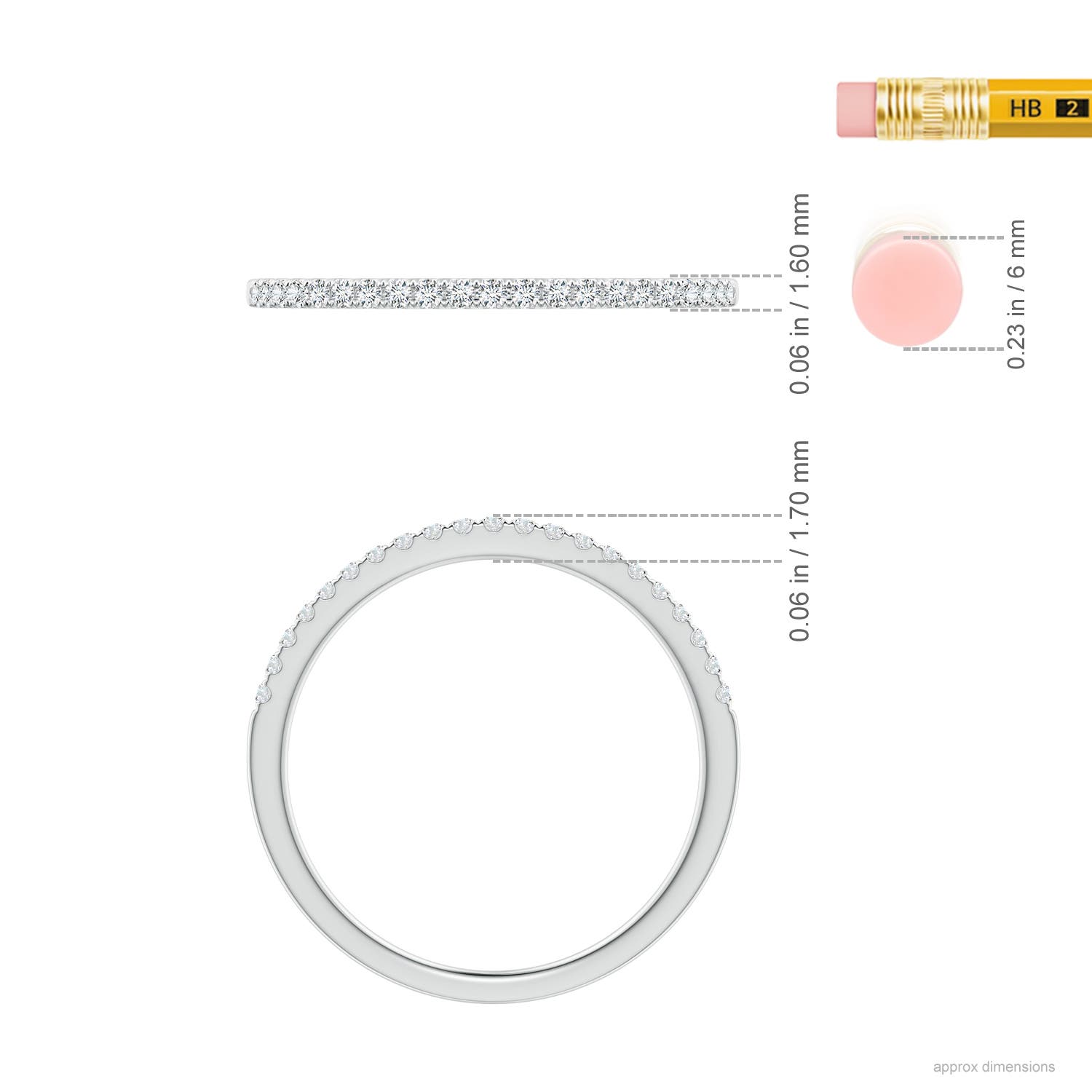 G, VS2 / 0.13 CT / 14 KT White Gold