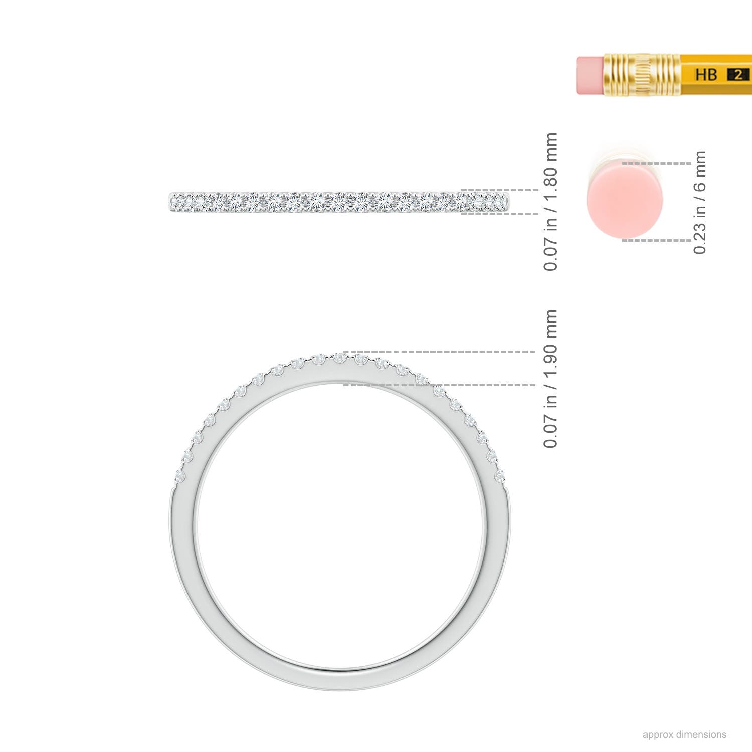 G, VS2 / 0.17 CT / 14 KT White Gold