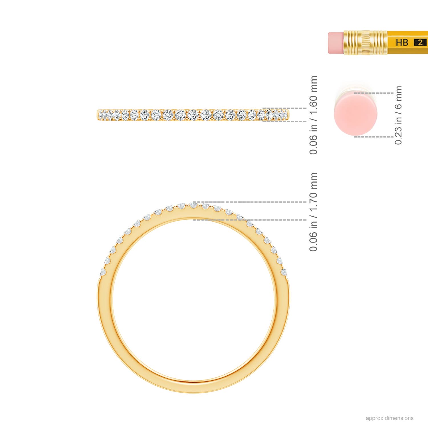 G, VS2 / 0.13 CT / 14 KT Yellow Gold