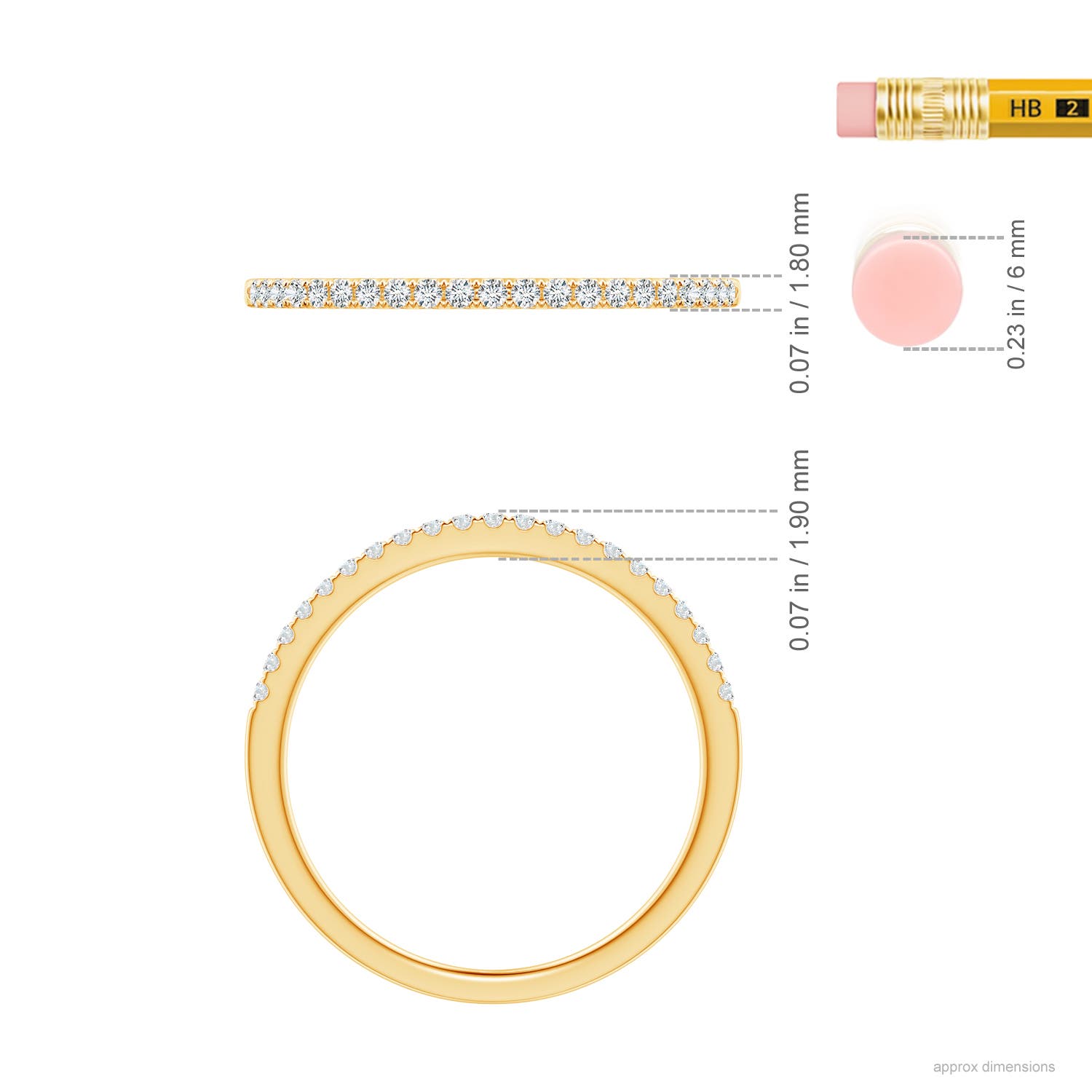 G, VS2 / 0.17 CT / 14 KT Yellow Gold