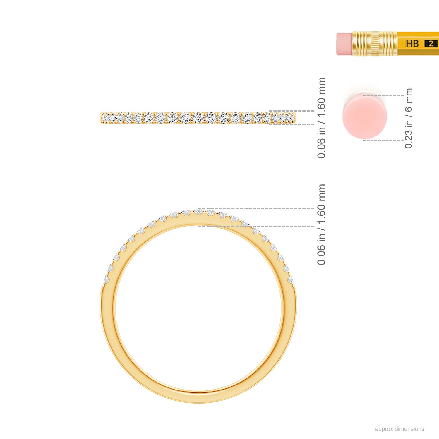 G, VS2 / 0.11 CT / 14 KT Yellow Gold