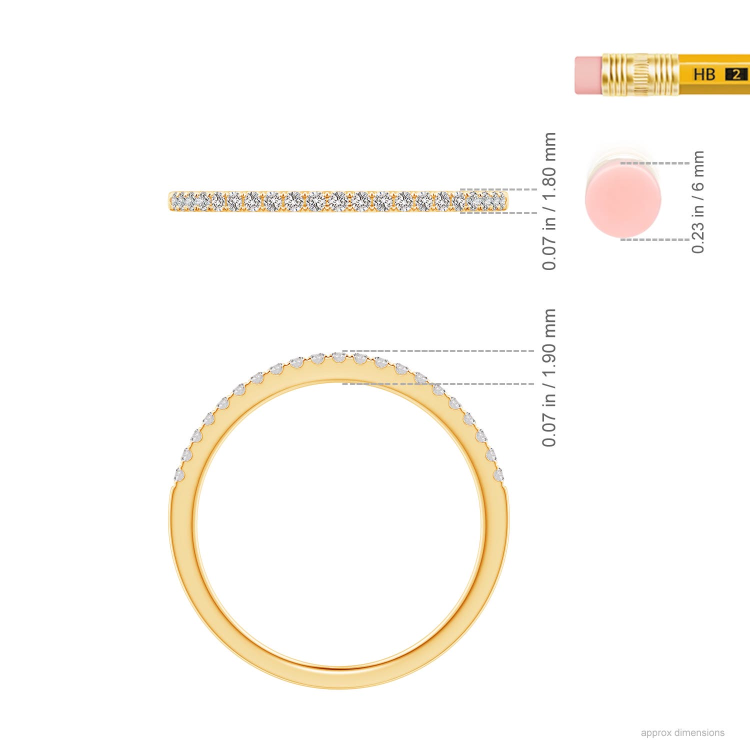 I-J, I1-I2 / 0.17 CT / 14 KT Yellow Gold