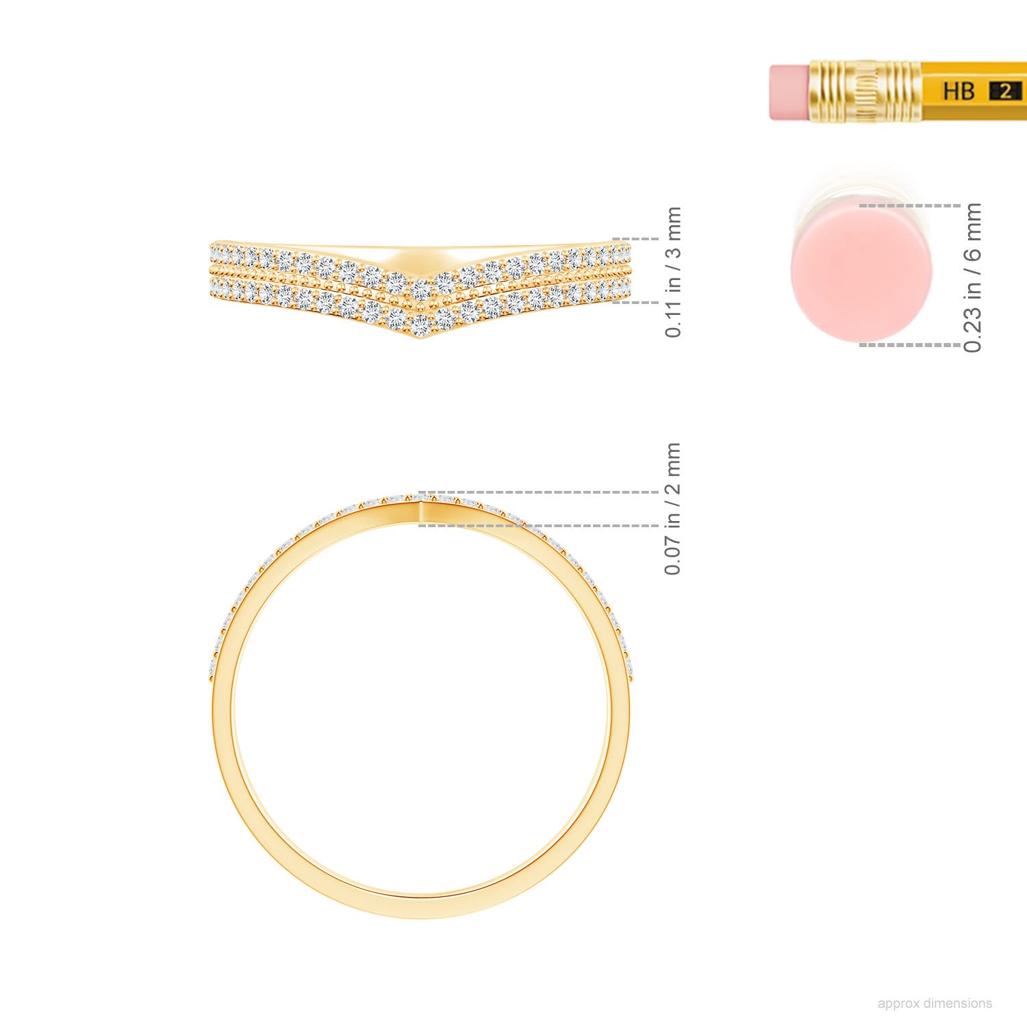 G, VS2 / 0.25 CT / 14 KT Yellow Gold