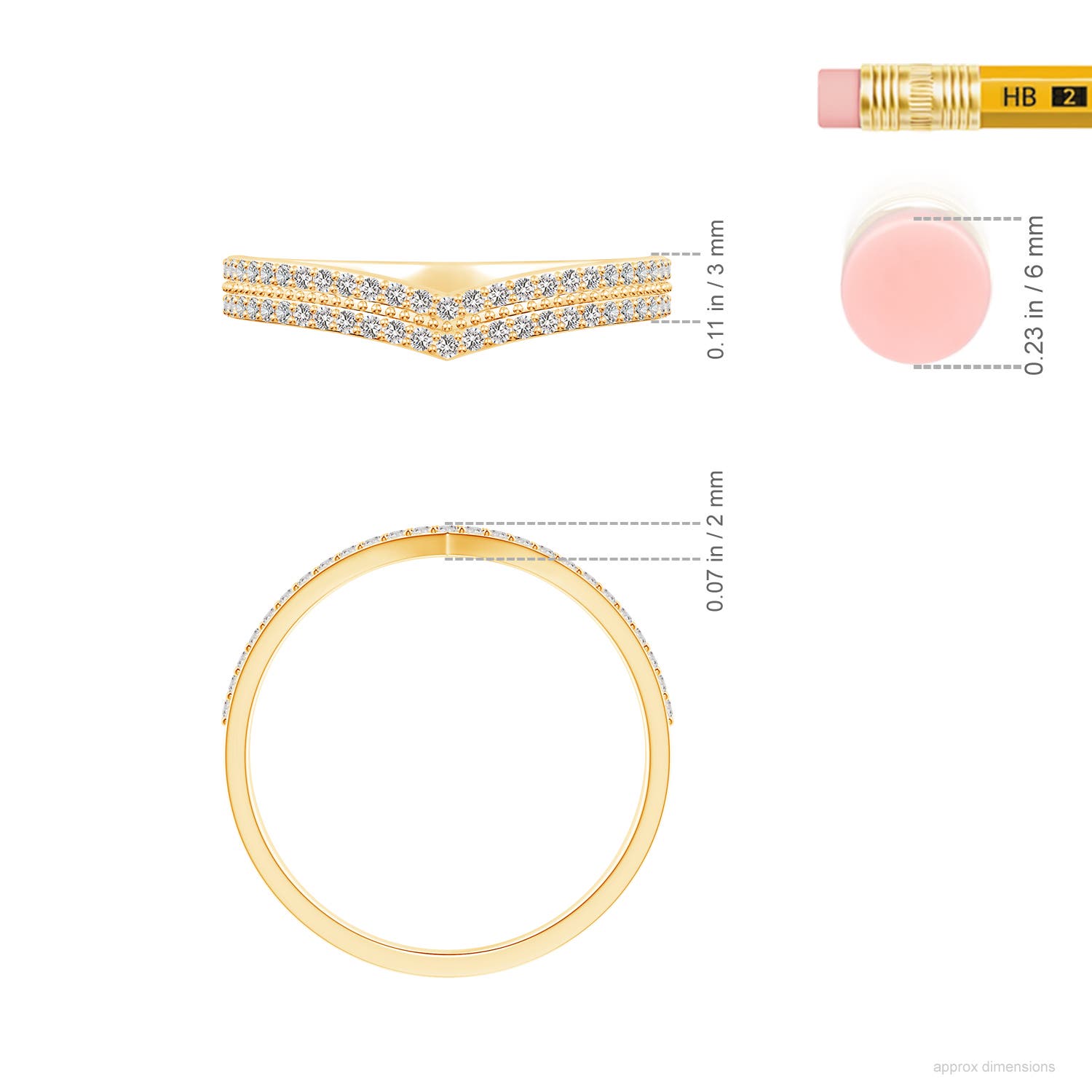 I-J, I1-I2 / 0.25 CT / 14 KT Yellow Gold