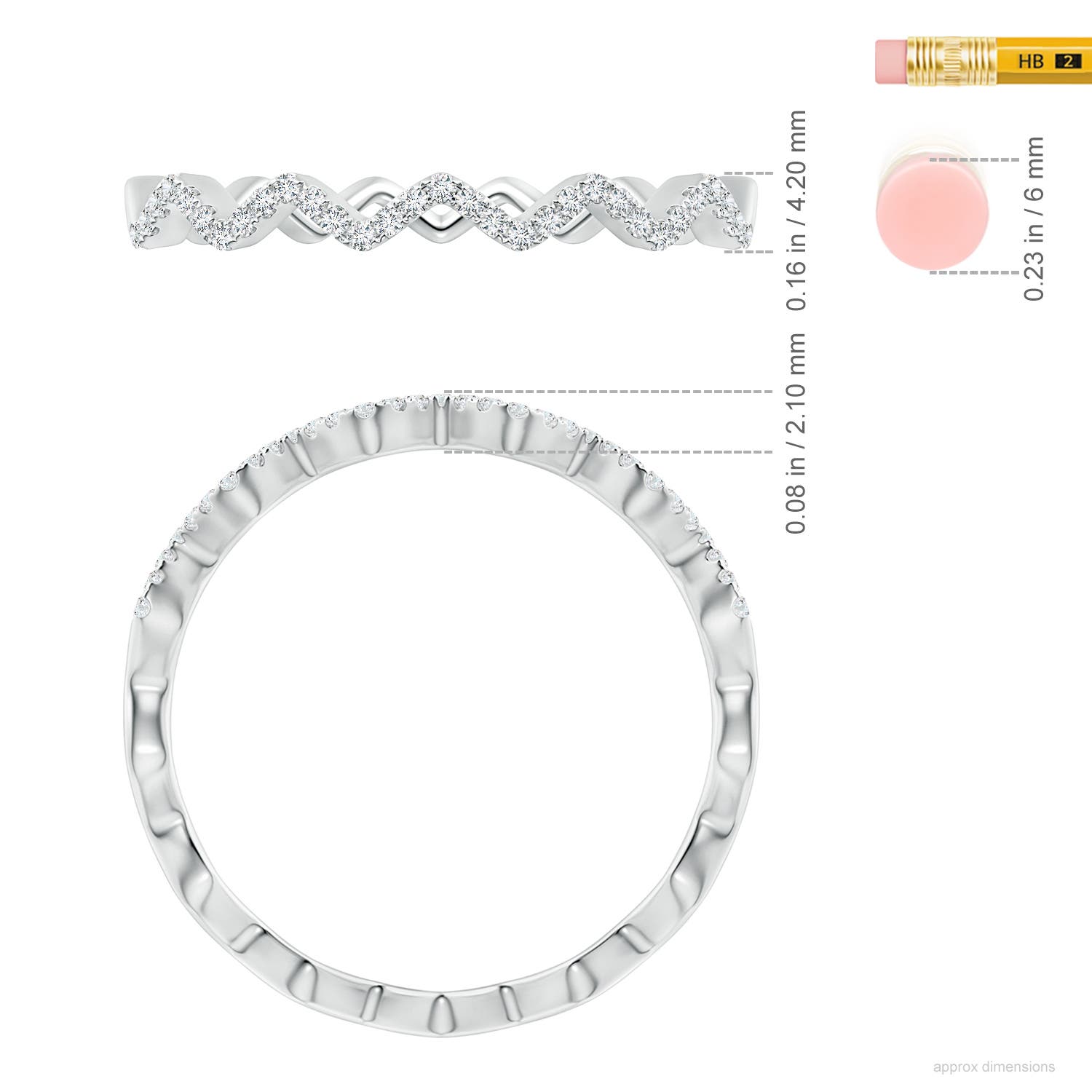 G, VS2 / 0.25 CT / 14 KT White Gold