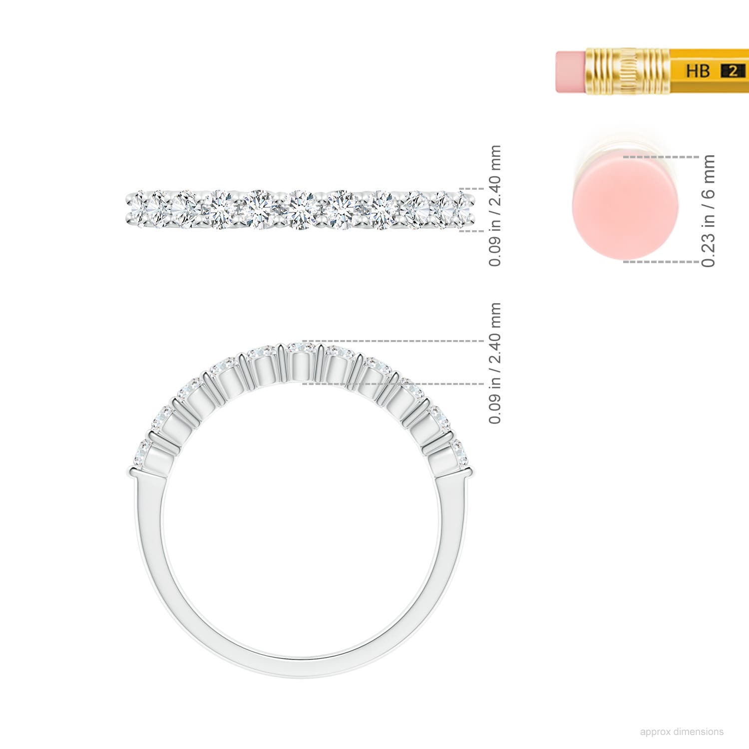 G, VS2 / 0.57 CT / 14 KT White Gold