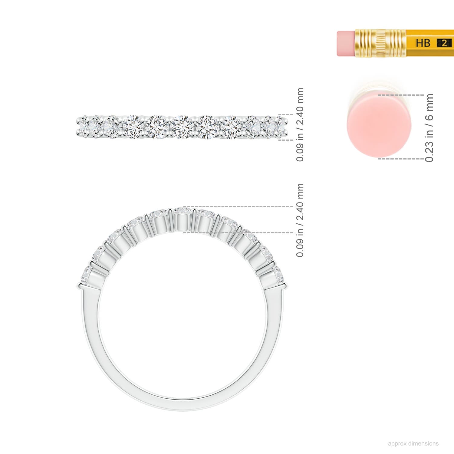 H, SI2 / 0.57 CT / 14 KT White Gold