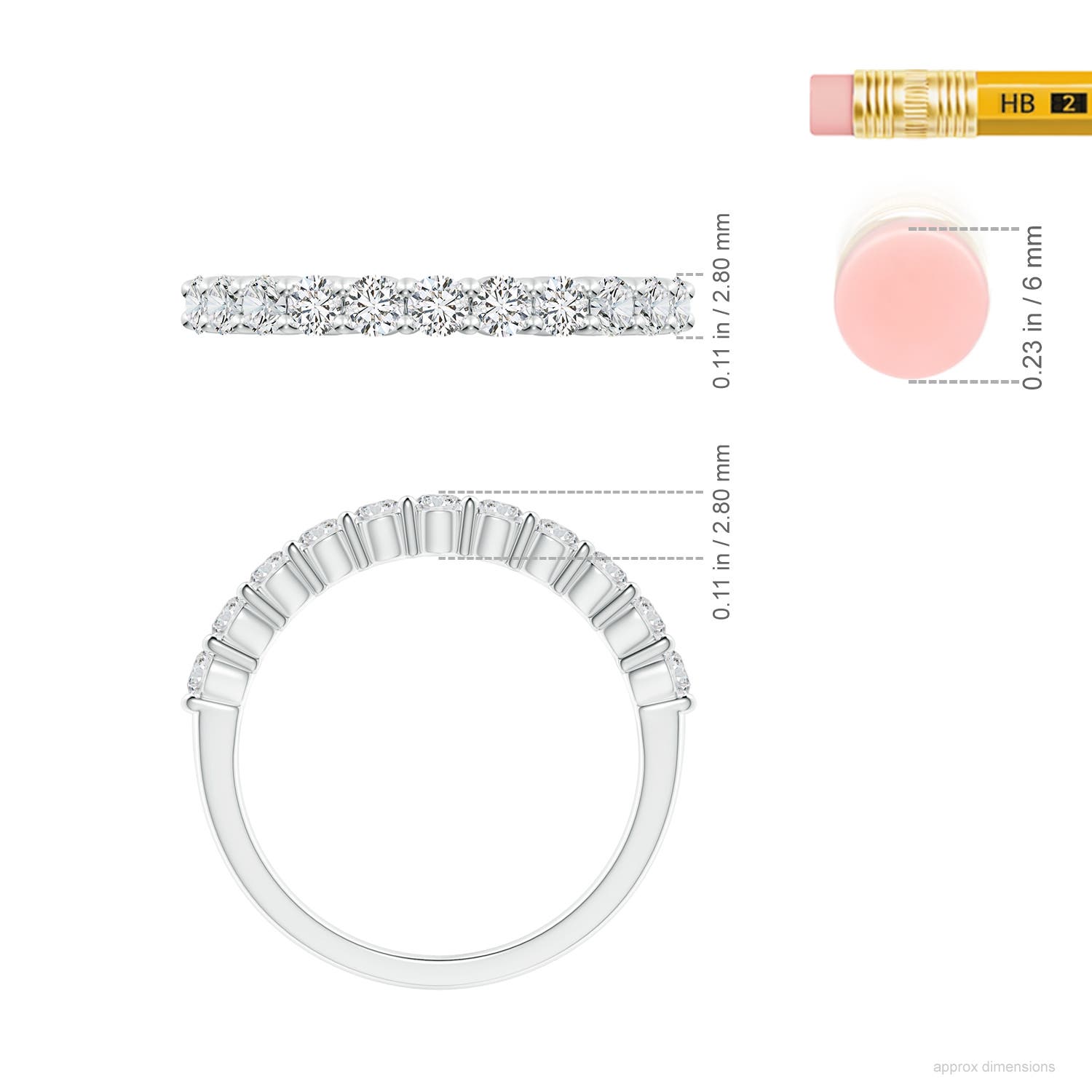 H, SI2 / 0.76 CT / 14 KT White Gold