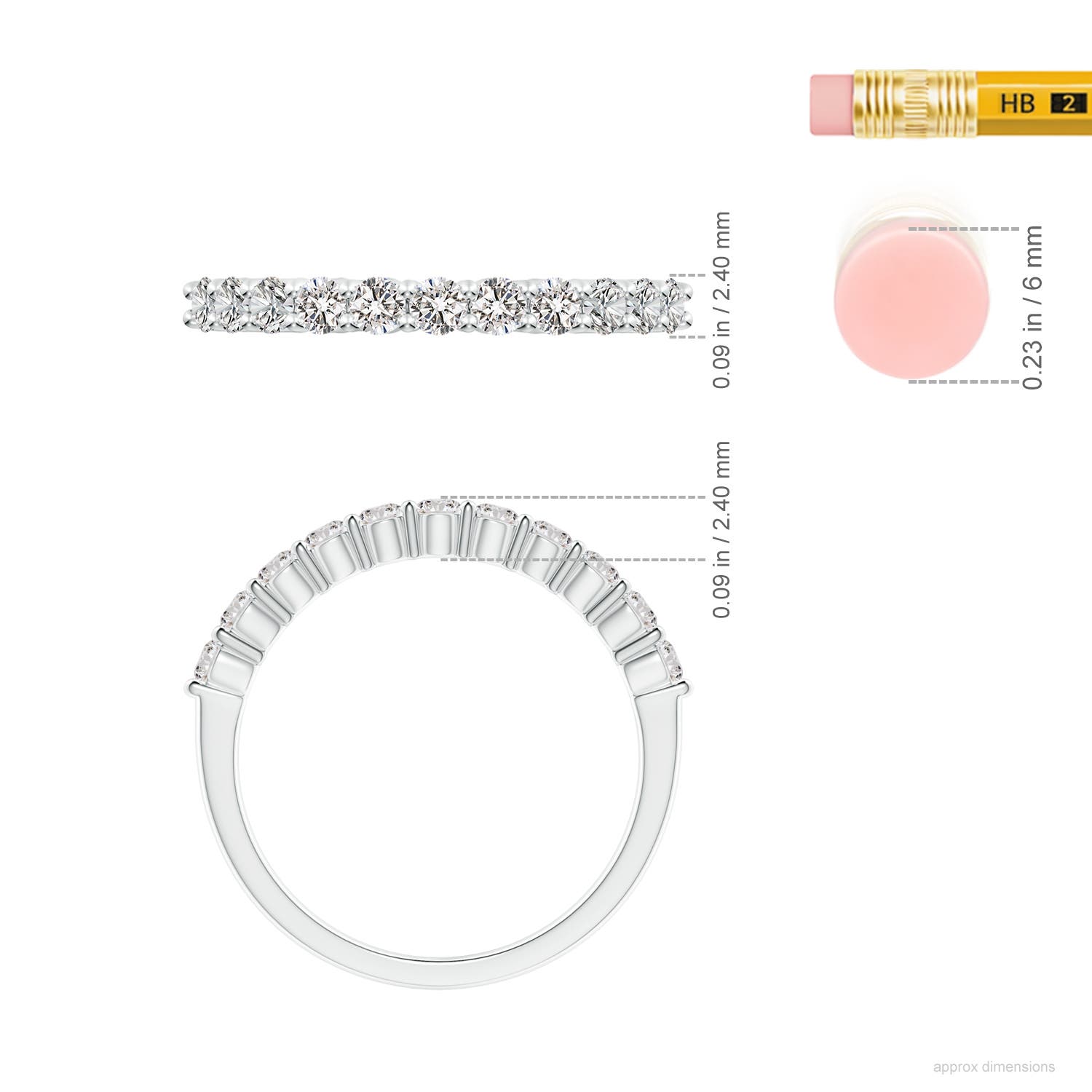 I-J, I1-I2 / 0.57 CT / 14 KT White Gold