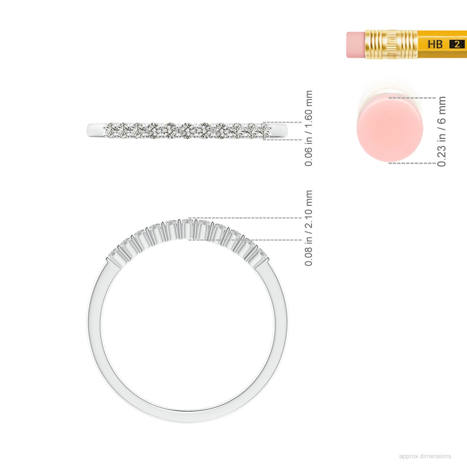 K, I3 / 0.15 CT / 14 KT White Gold