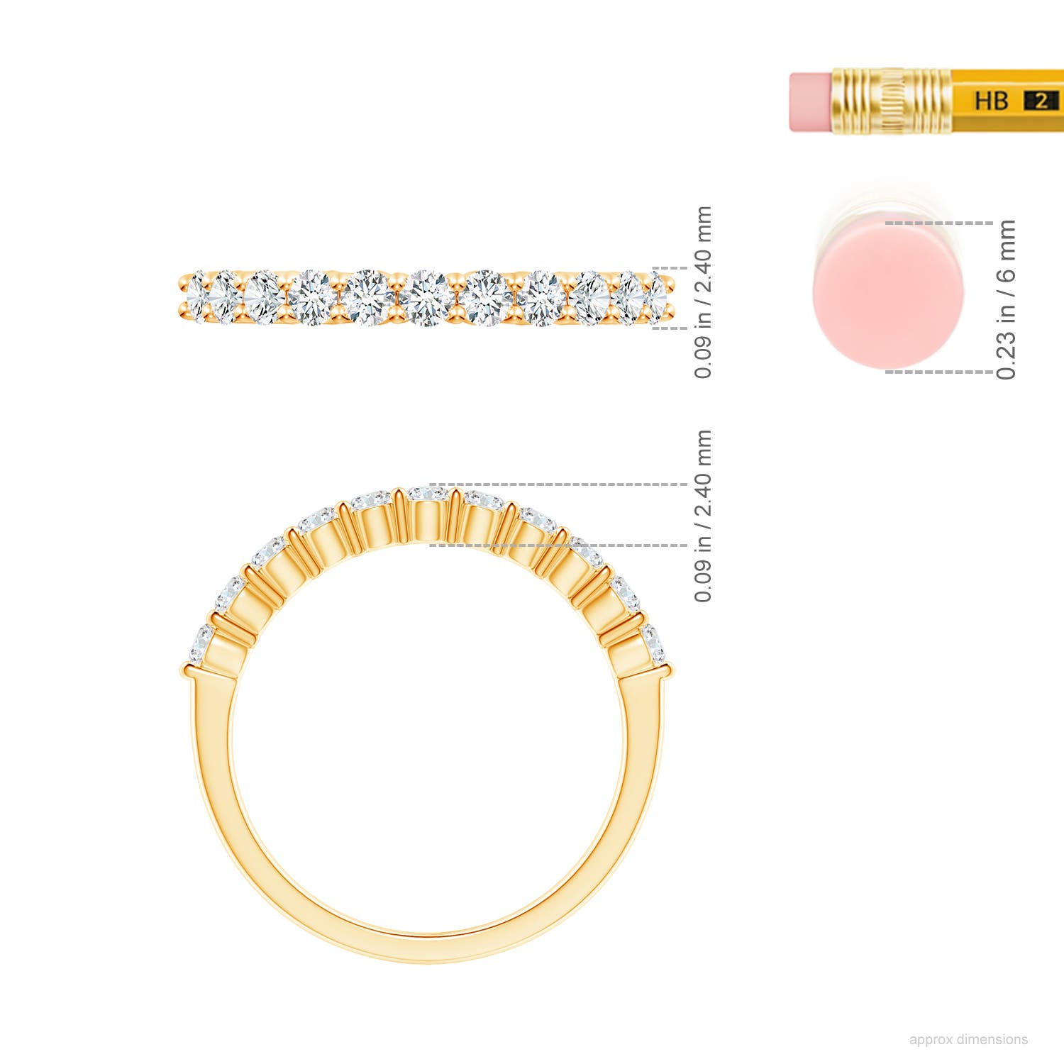 G, VS2 / 0.57 CT / 14 KT Yellow Gold