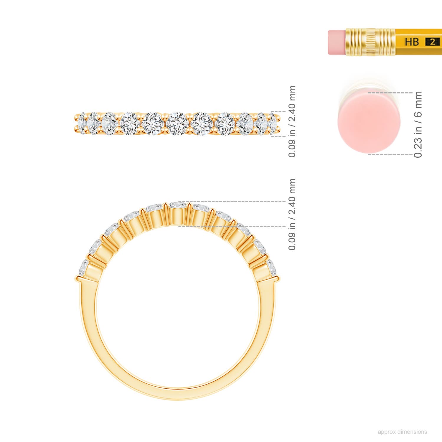 H, SI2 / 0.57 CT / 14 KT Yellow Gold