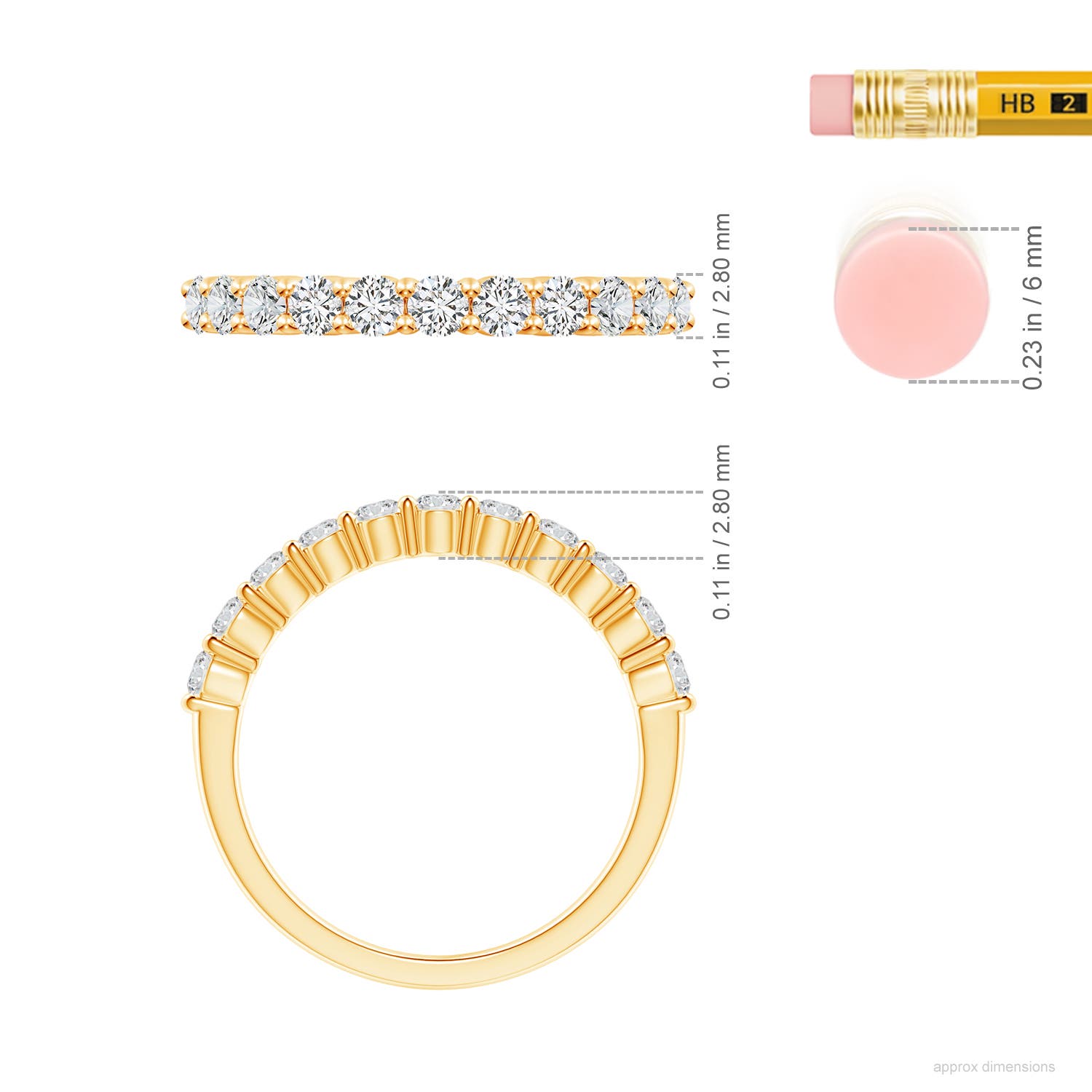 H, SI2 / 0.76 CT / 14 KT Yellow Gold