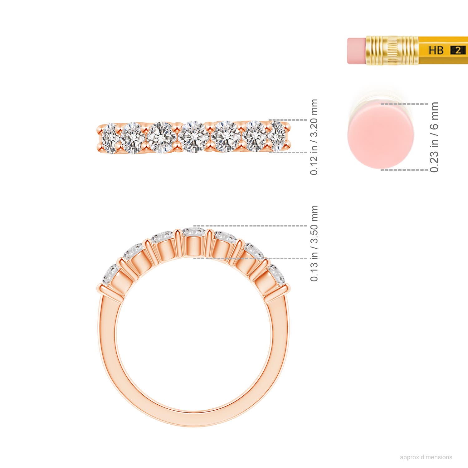 I-J, I1-I2 / 1.02 CT / 14 KT Rose Gold