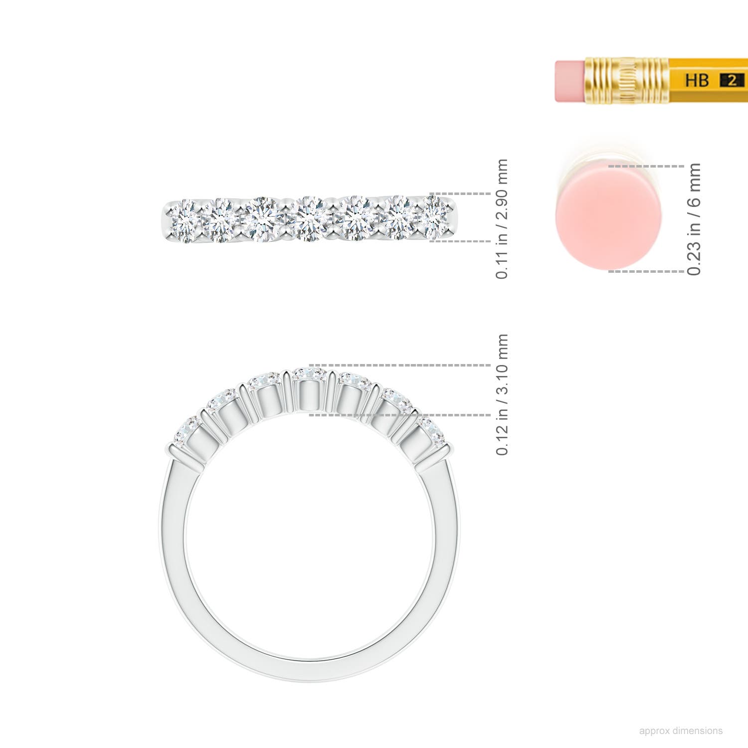 G, VS2 / 0.74 CT / 14 KT White Gold