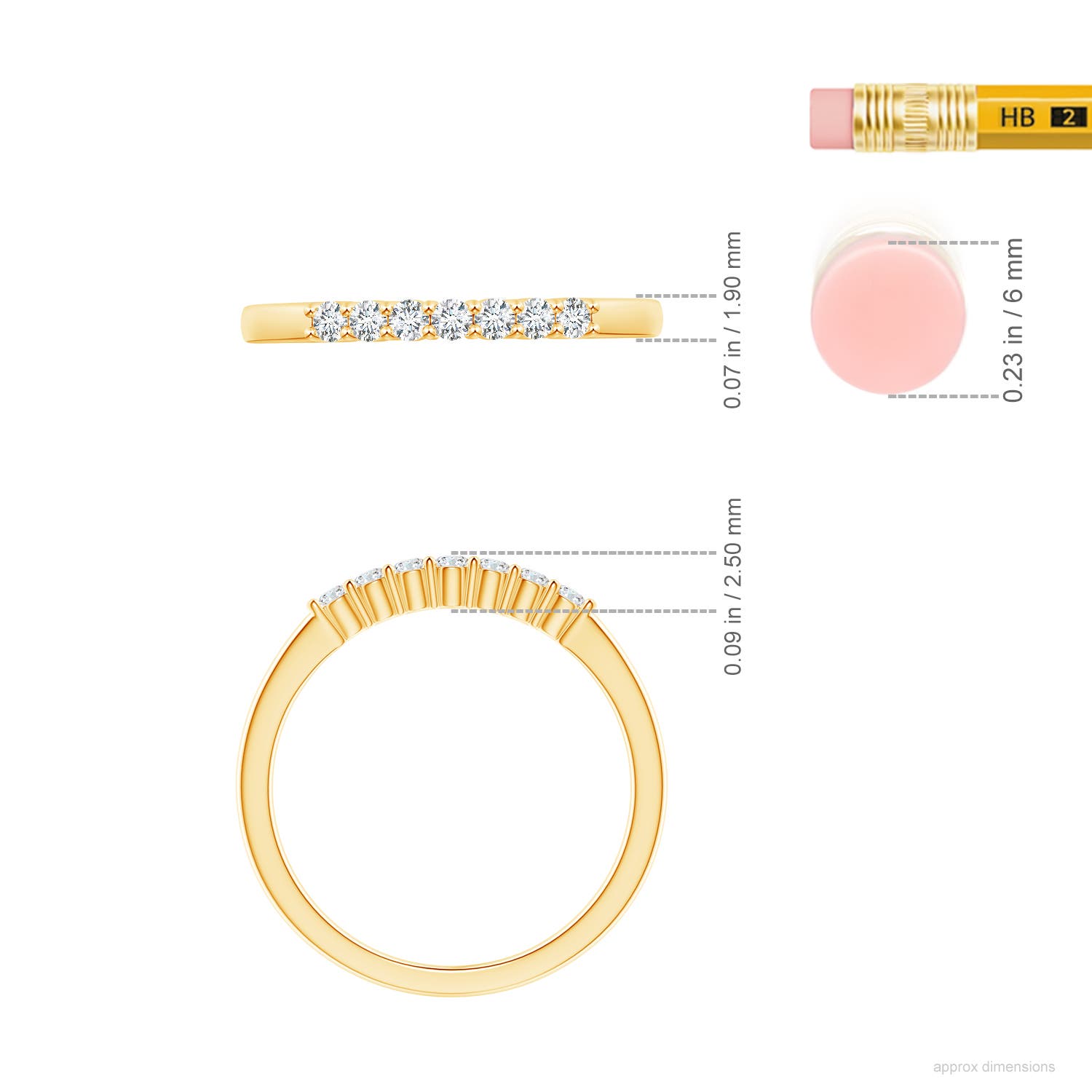 G, VS2 / 0.2 CT / 14 KT Yellow Gold