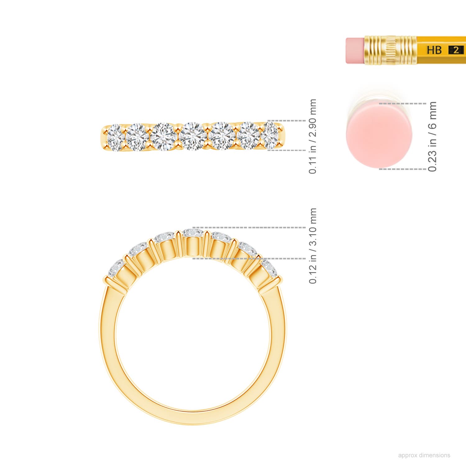 H, SI2 / 0.74 CT / 14 KT Yellow Gold