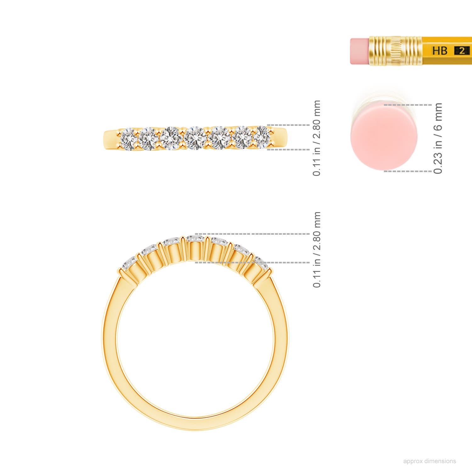 I-J, I1-I2 / 0.48 CT / 14 KT Yellow Gold